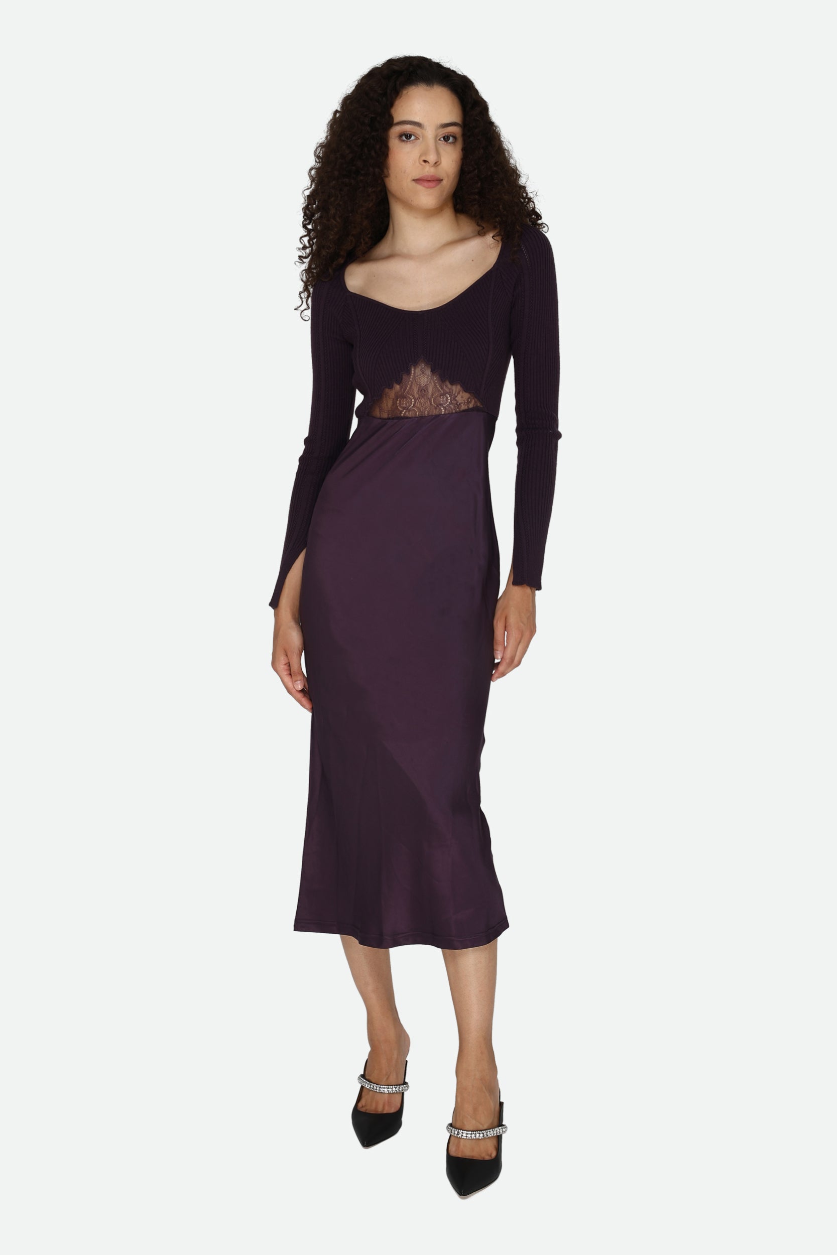 Patrizia Pepe Pflaumenkleid Slim