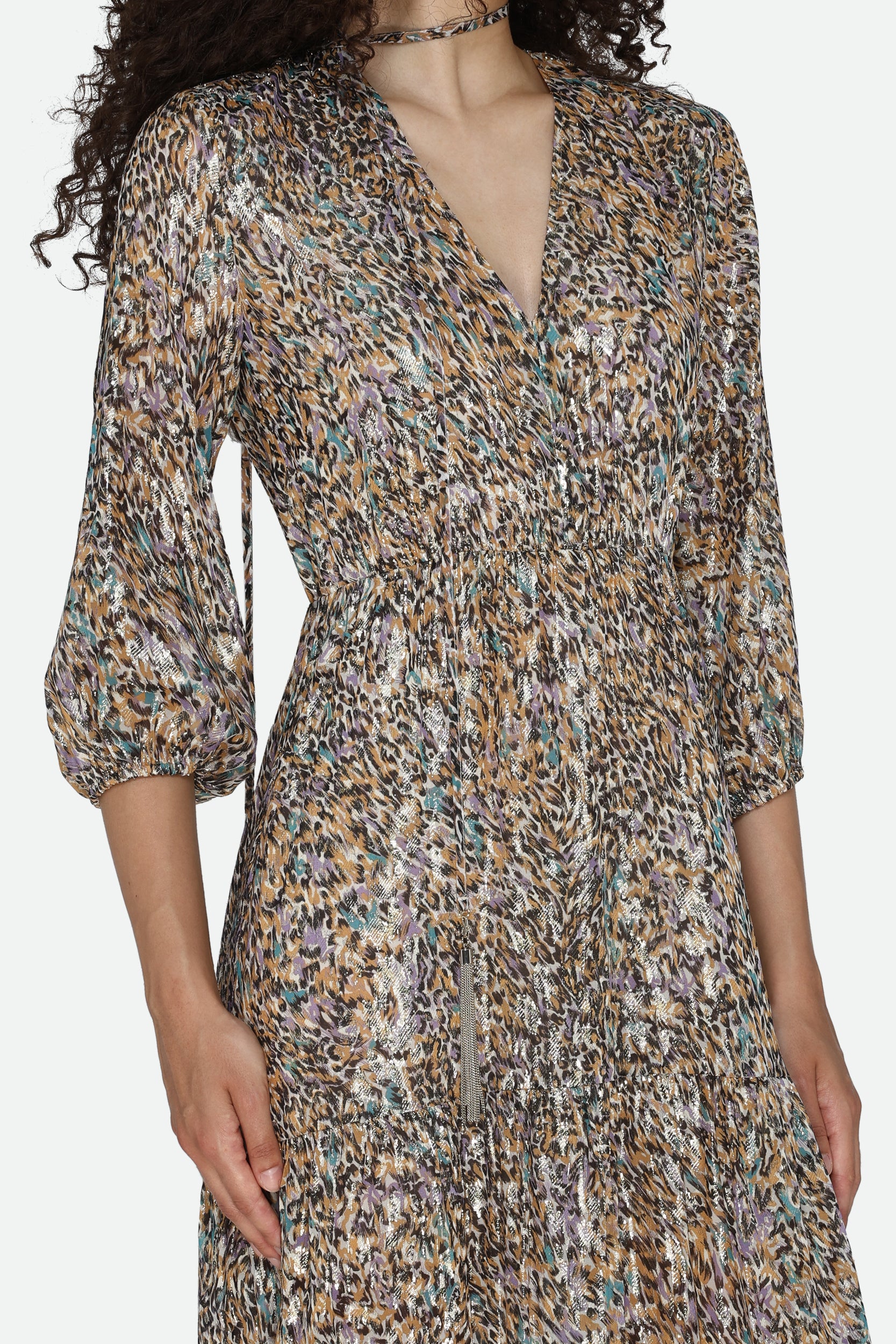 Patrizia Pepe Mehrfarbig gemustertes Kleid