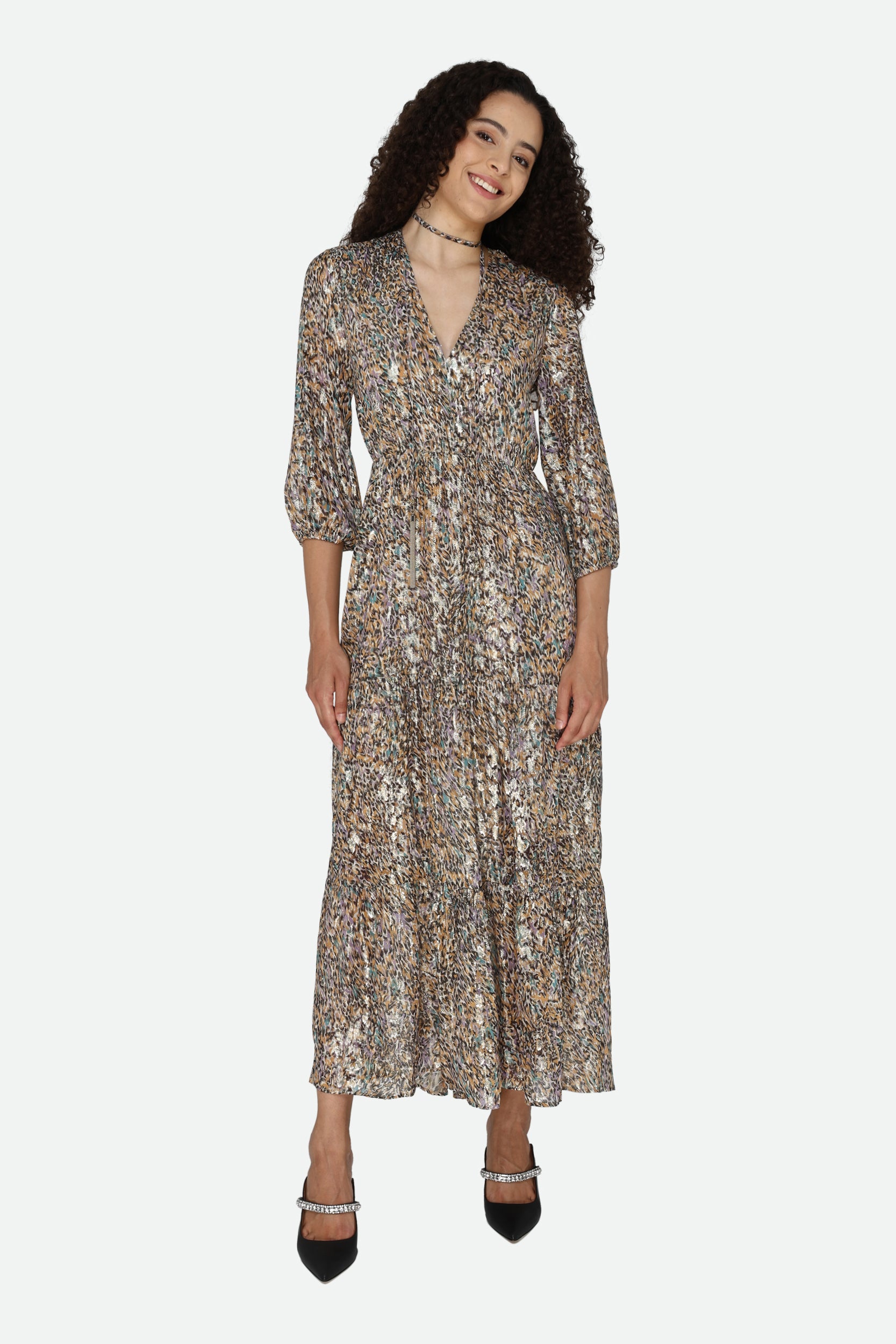 Patrizia Pepe Mehrfarbig gemustertes Kleid