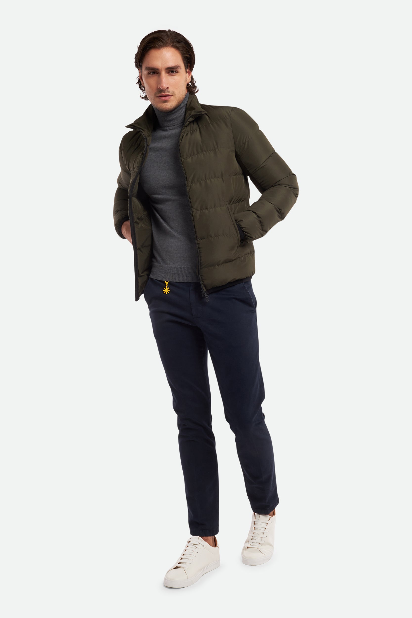 Esemplare bauschige Grüne Windjacke