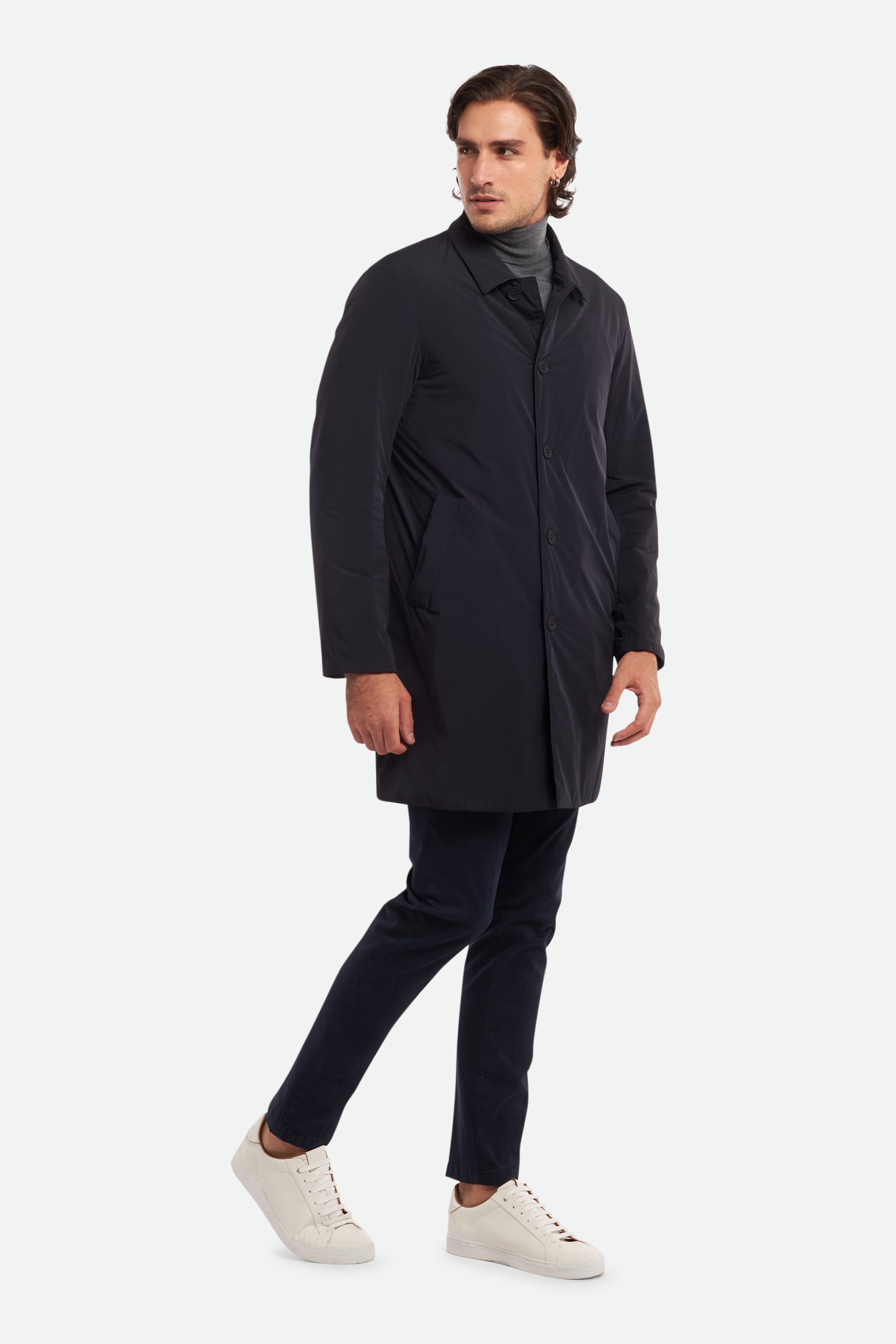 Esemplare Blau einreihiger Trenchcoat