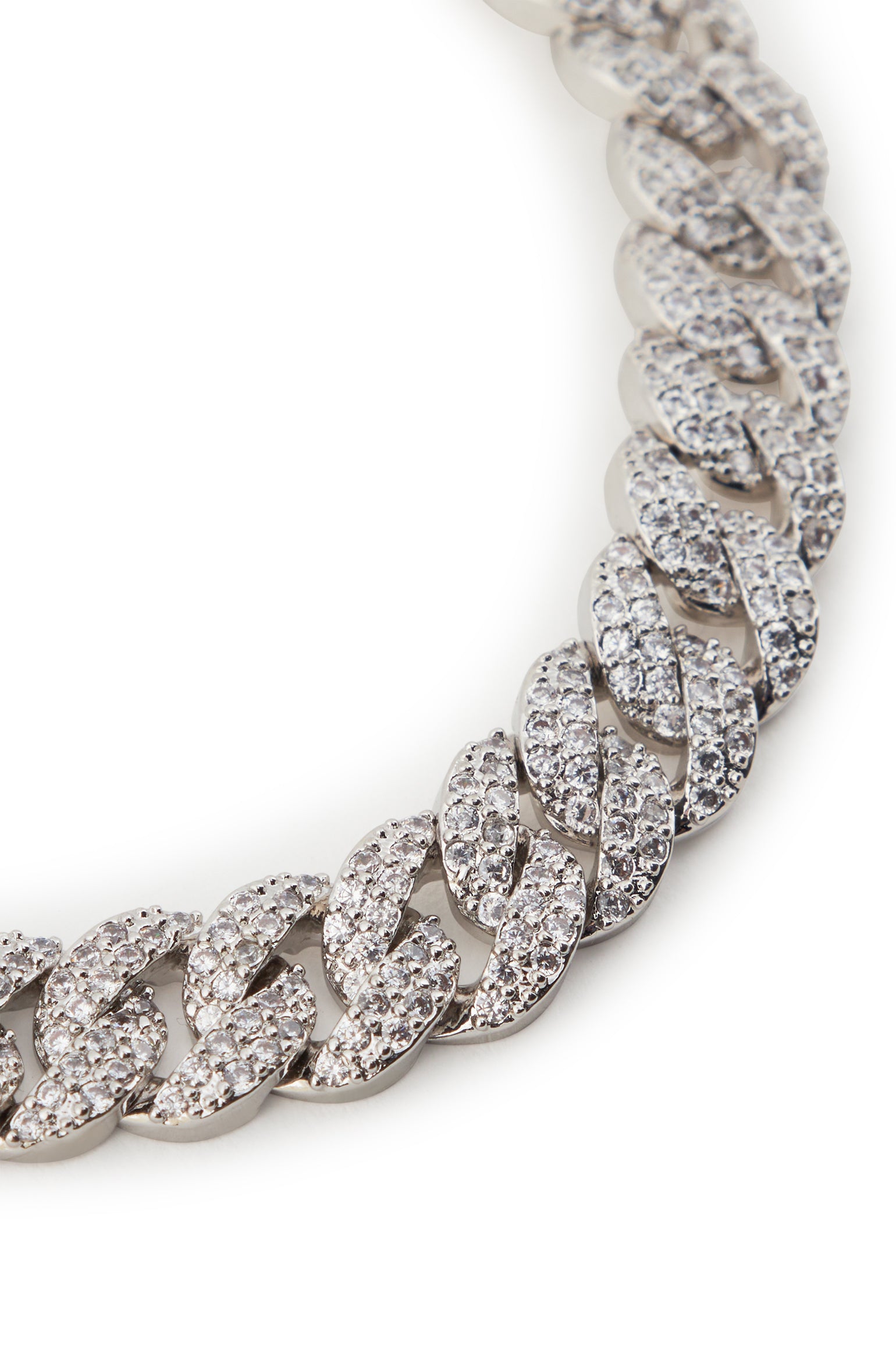 MELUSINA BIJOUX Armband Groumette Rodio con Zirconi