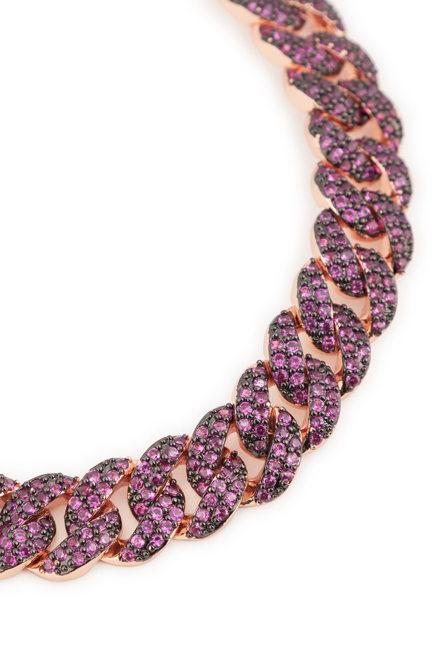 MELUSINA BIJOUX Armband Groumette Bordeaux mit Zirkonia