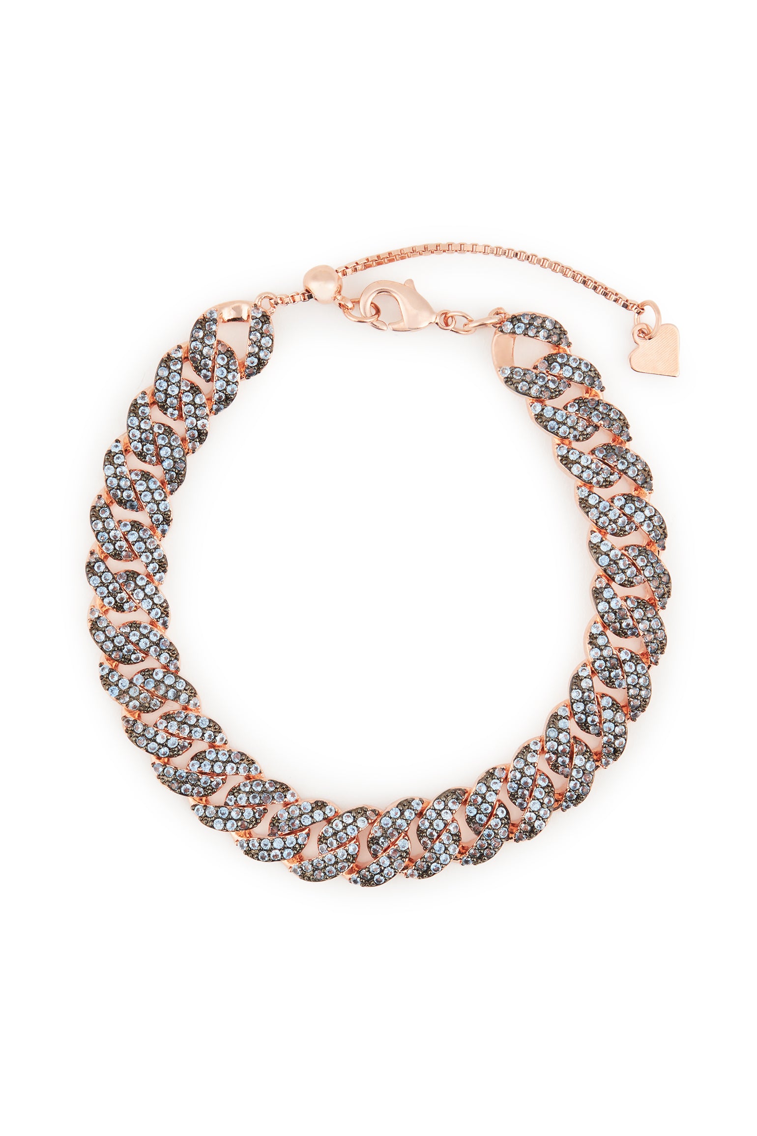 MELUSINA BIJOUX Armband Groumette Jeans mit Zirkonen
