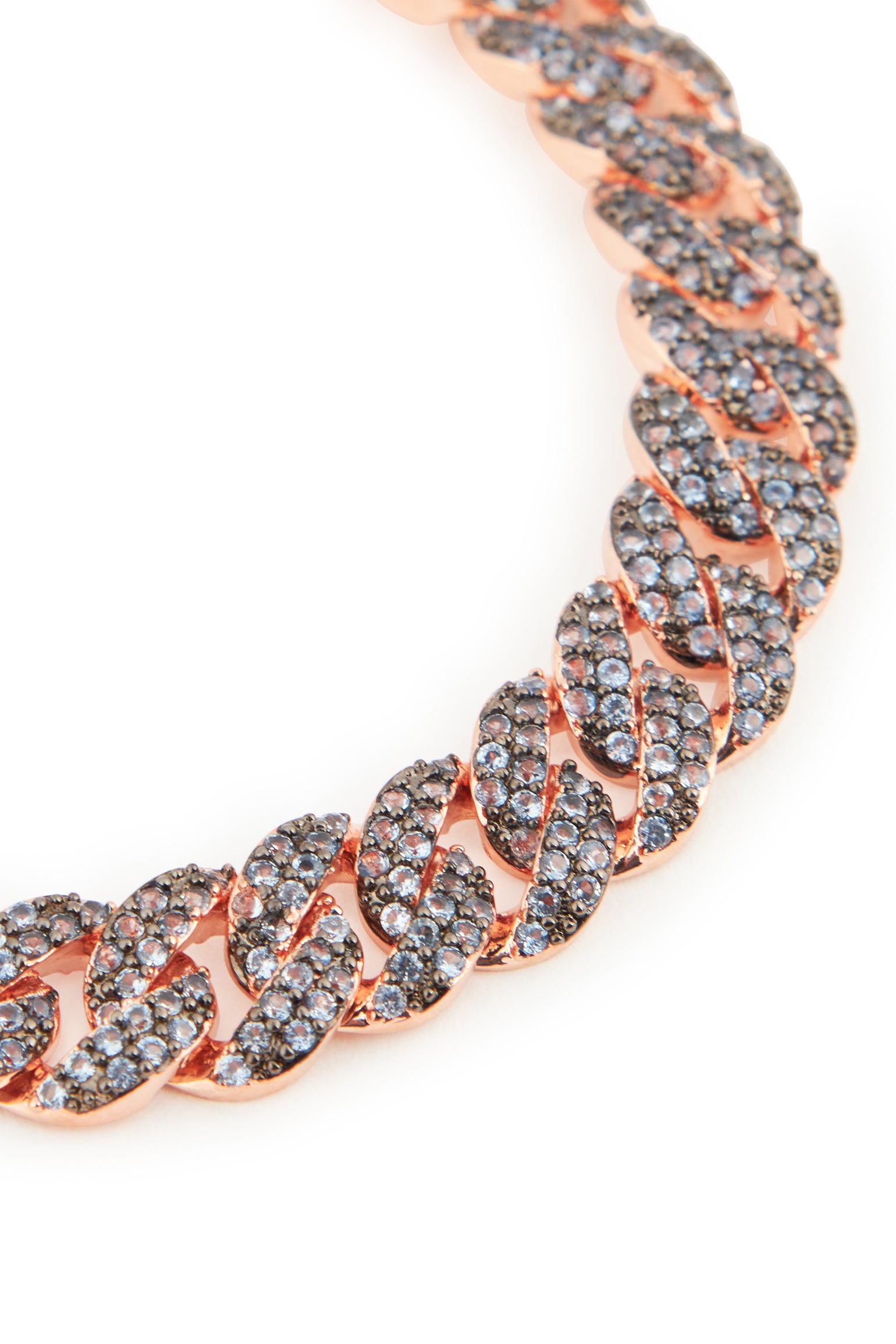 MELUSINA BIJOUX Armband Groumette Jeans mit Zirkonen