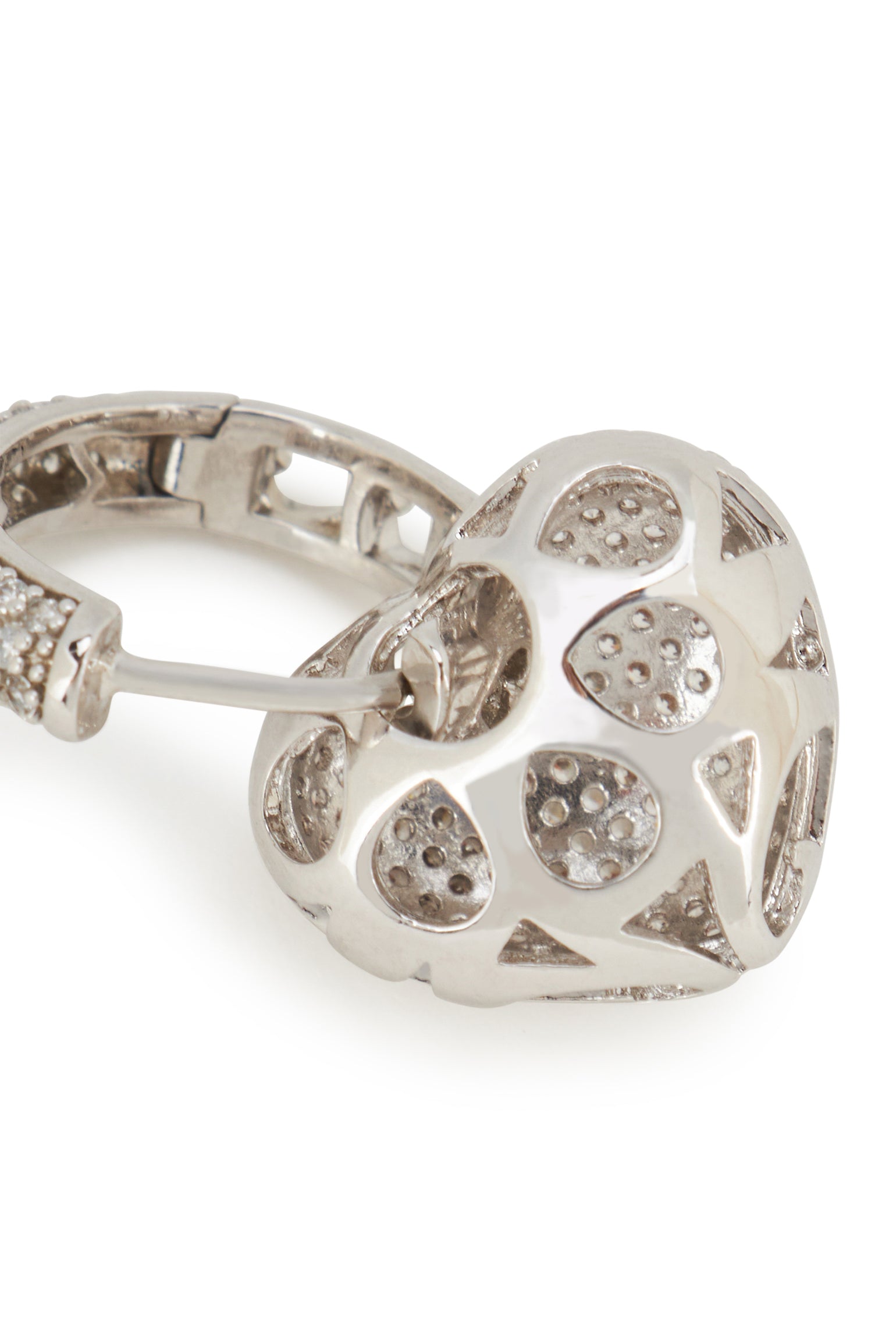 MELUSINA BIJOUX Ohrhänger mit Rhodium-Herz