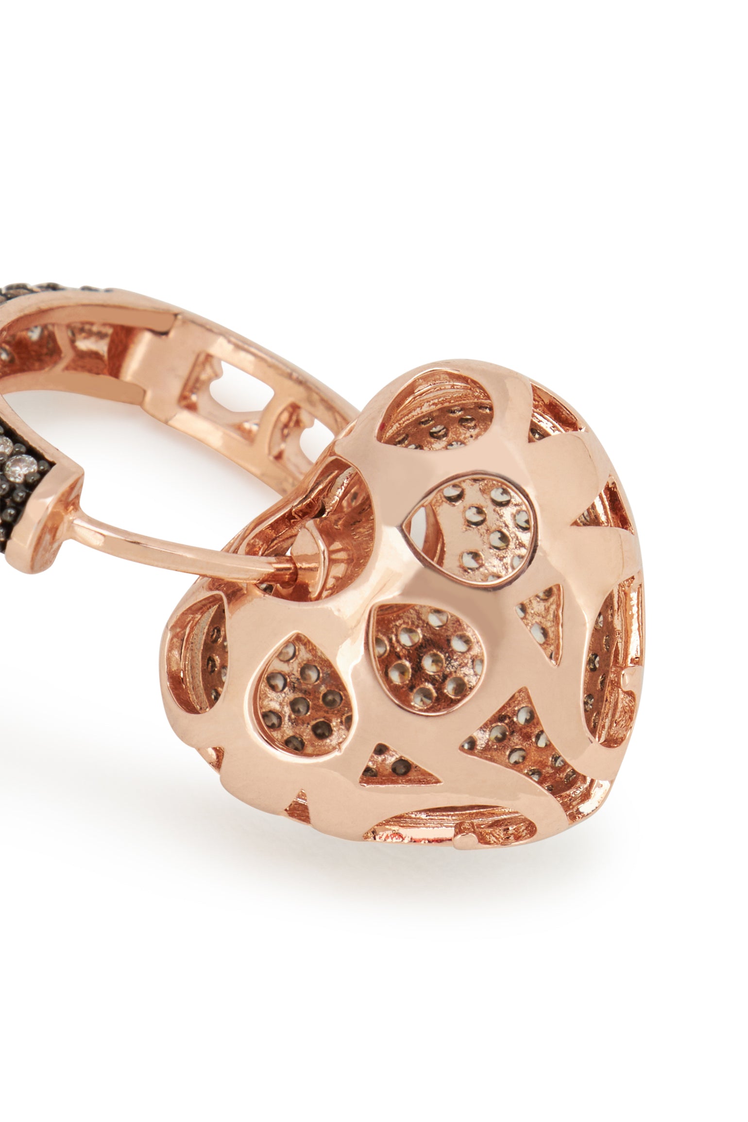 MELUSINA BIJOUX Tropfenohrringe mit Grau Herz