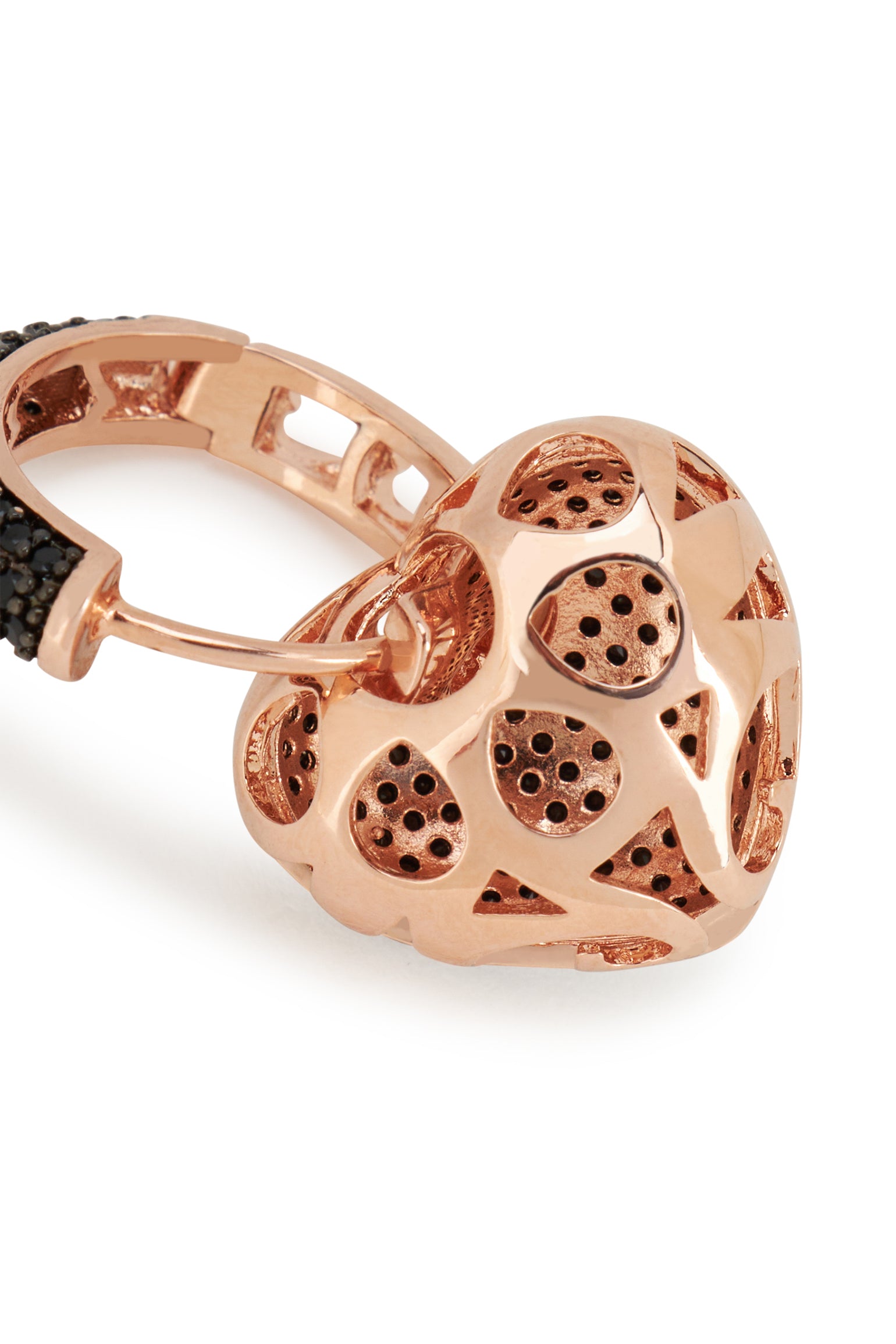 MELUSINA BIJOUX Tropfenohrringe mit Schwarz Herz