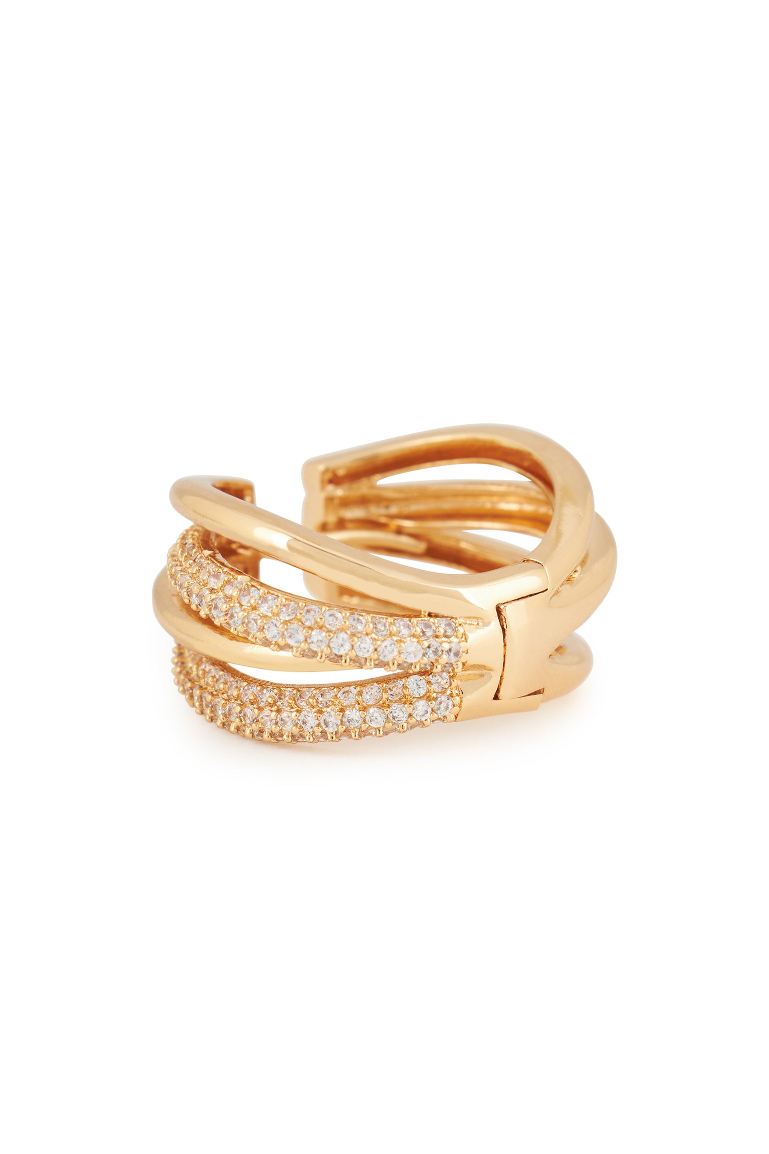 MELUSINA BIJOUX Goldgeflochtene Drahtohrringe