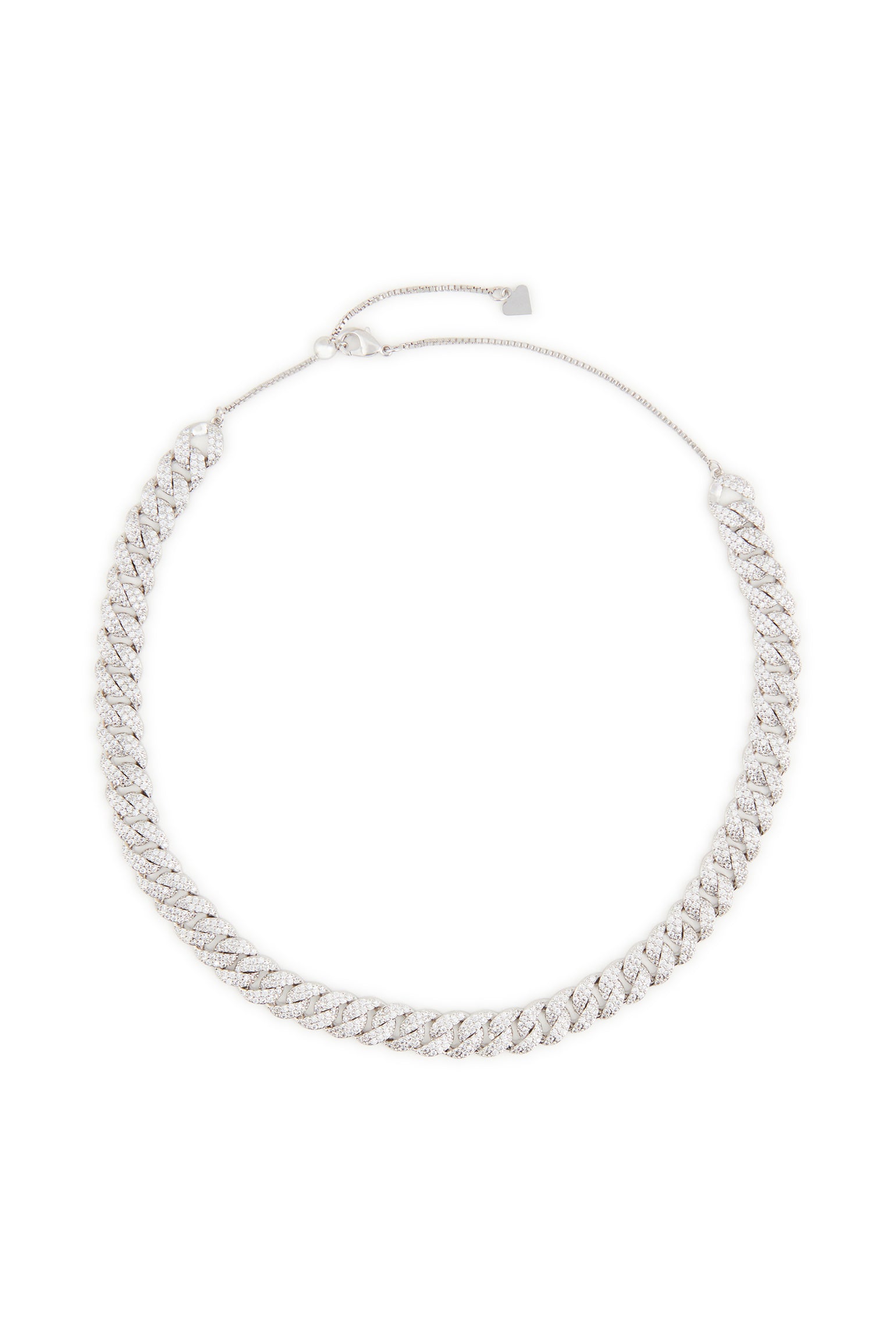 MELUSINA BIJOUX Rhodium-Ketten-Choker-Halskette