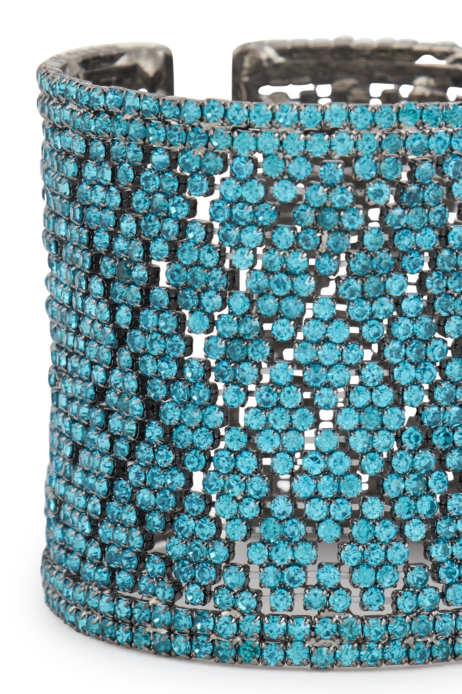 MELUSINA BIJOUX Armband Halbstarre con Strass Turchese