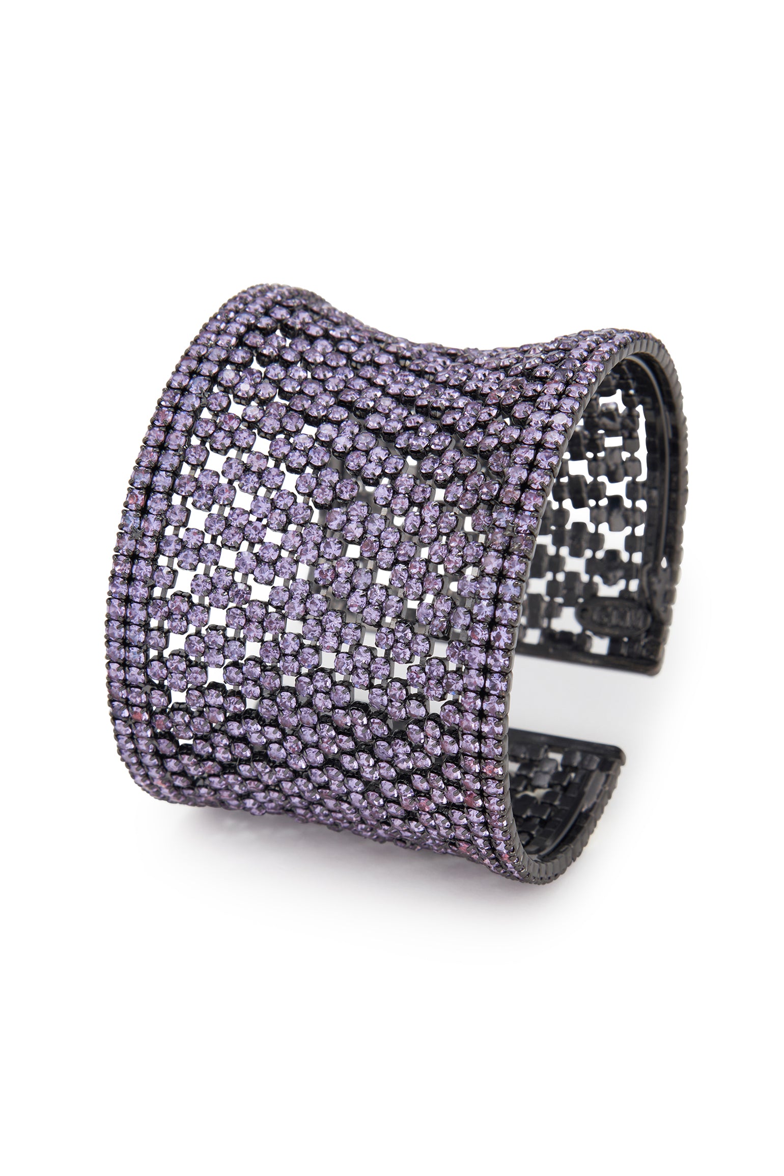 MELUSINA BIJOUX Armband Halbstarre con Strass Lila
