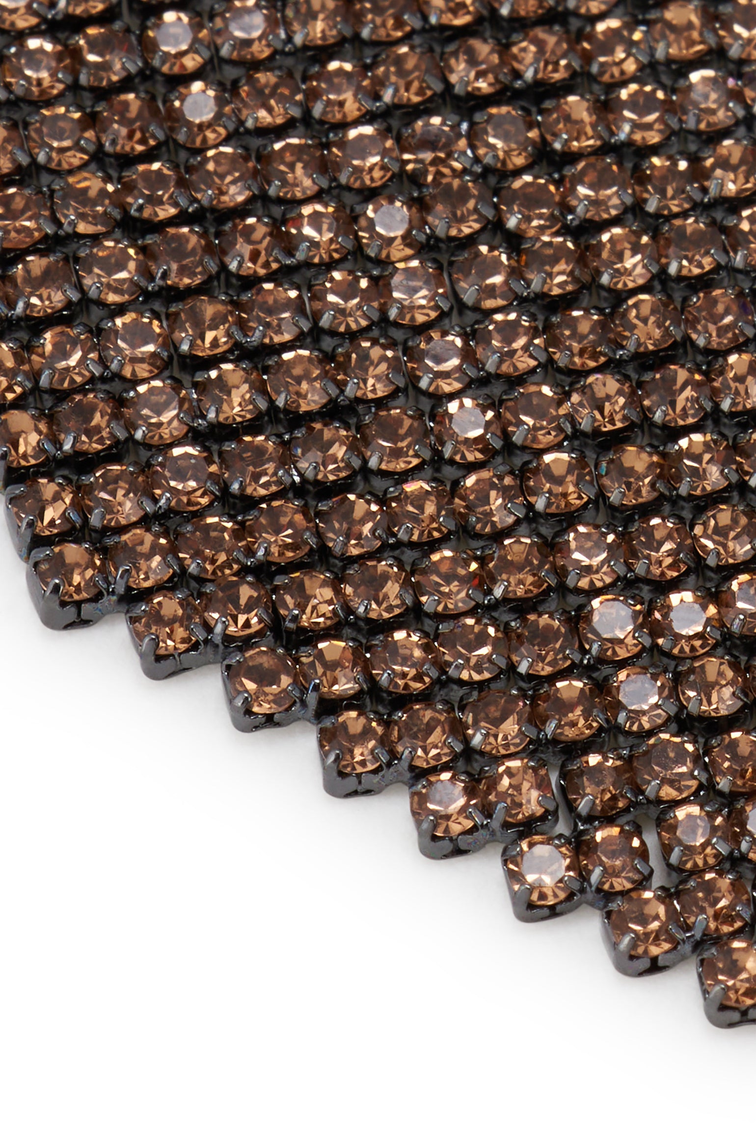 MELUSINA BIJOUX Ohrringe Rhombo mit Strass Champagner