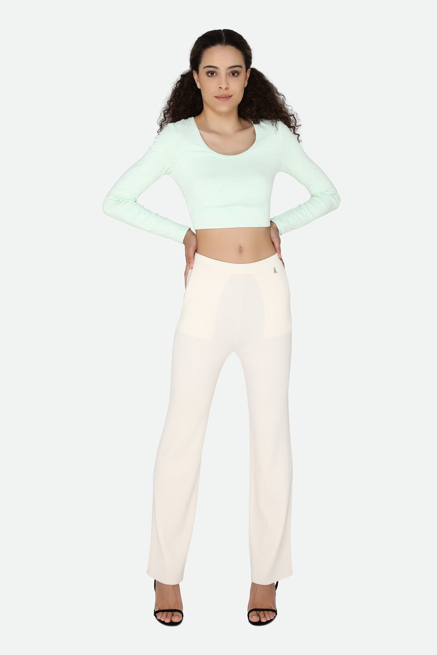 Grüne Crop-Shirt Guess