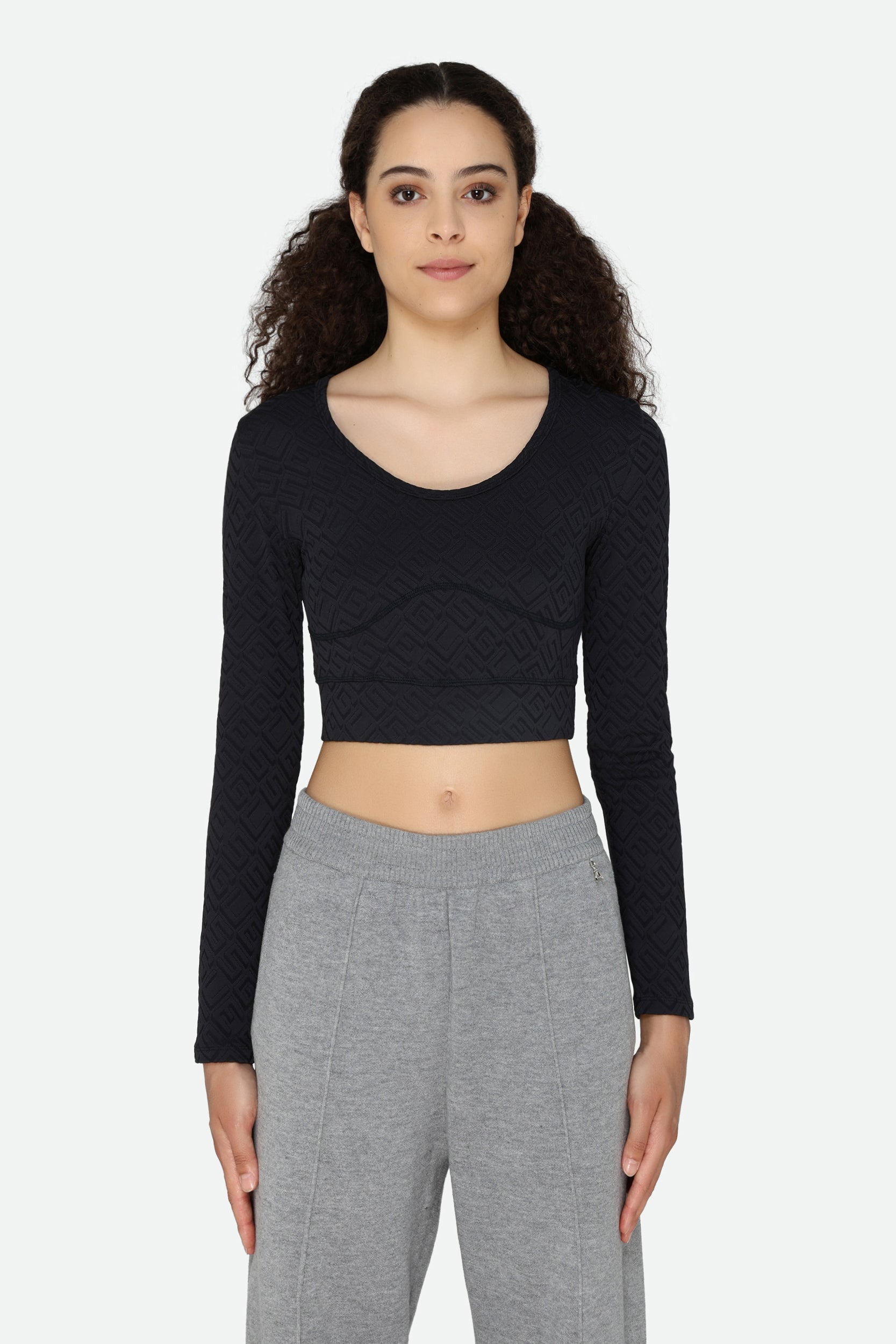 Schwarz Crop-Shirt Guess