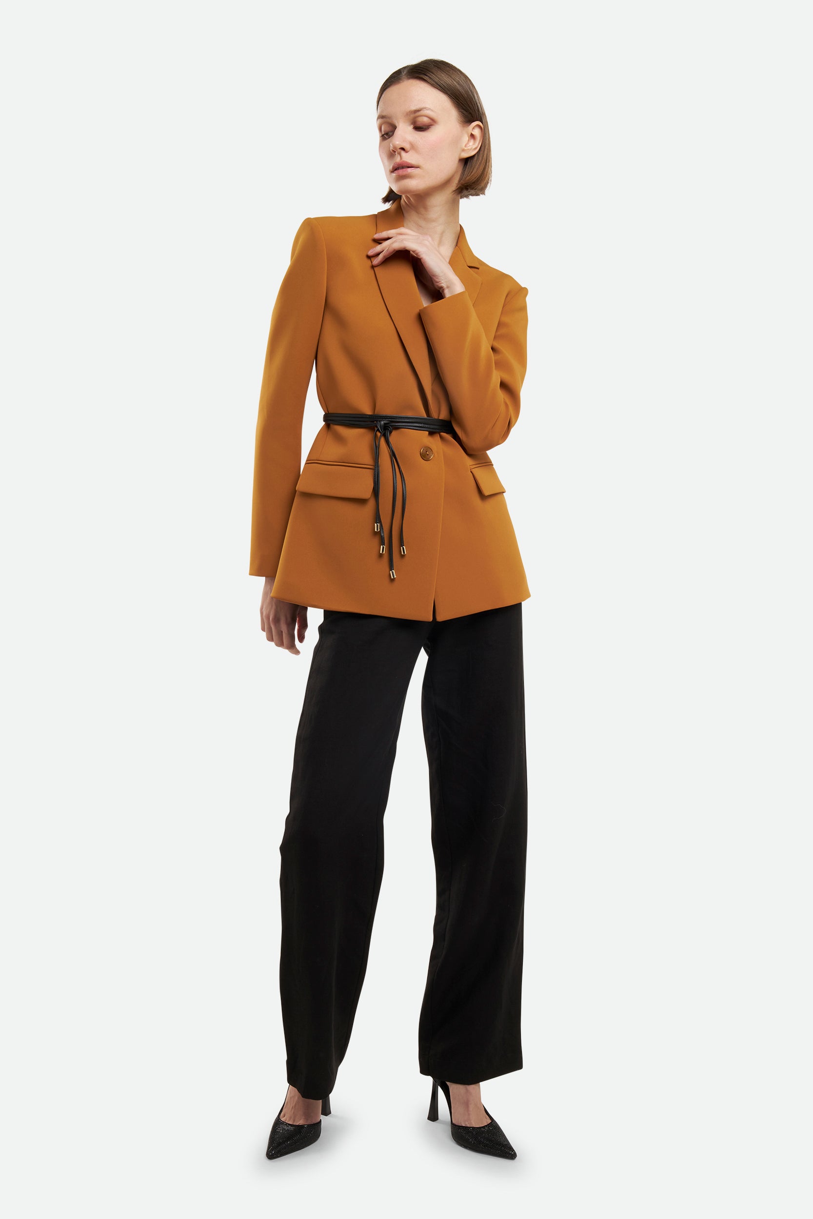 Ockerfarbener Blazer Patrizia Pepe