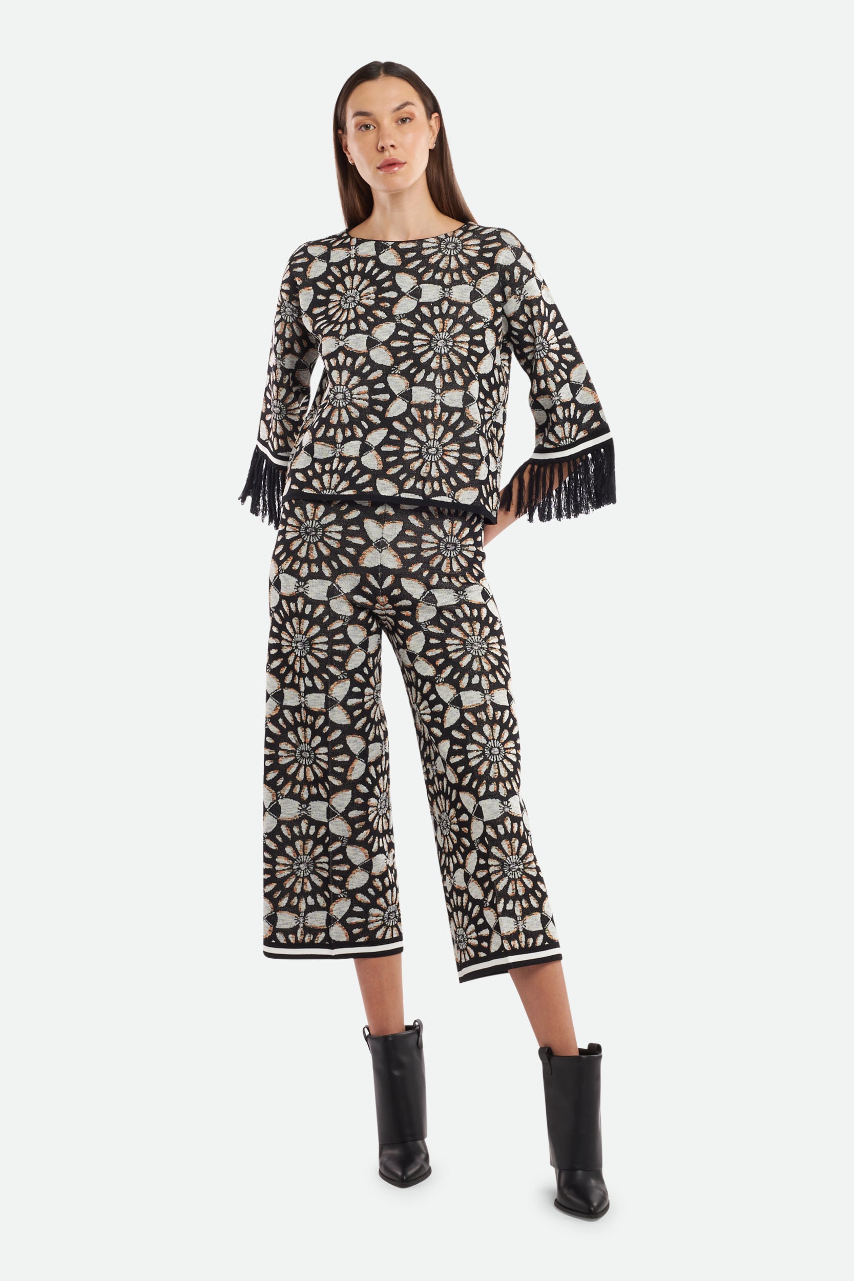 Schwarz Jacquard-Pullover von Twinset