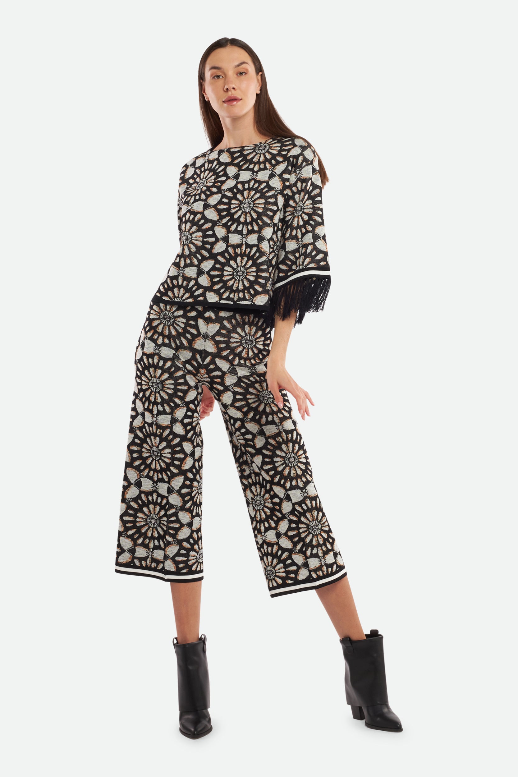 Schwarz Jacquard-Pullover von Twinset