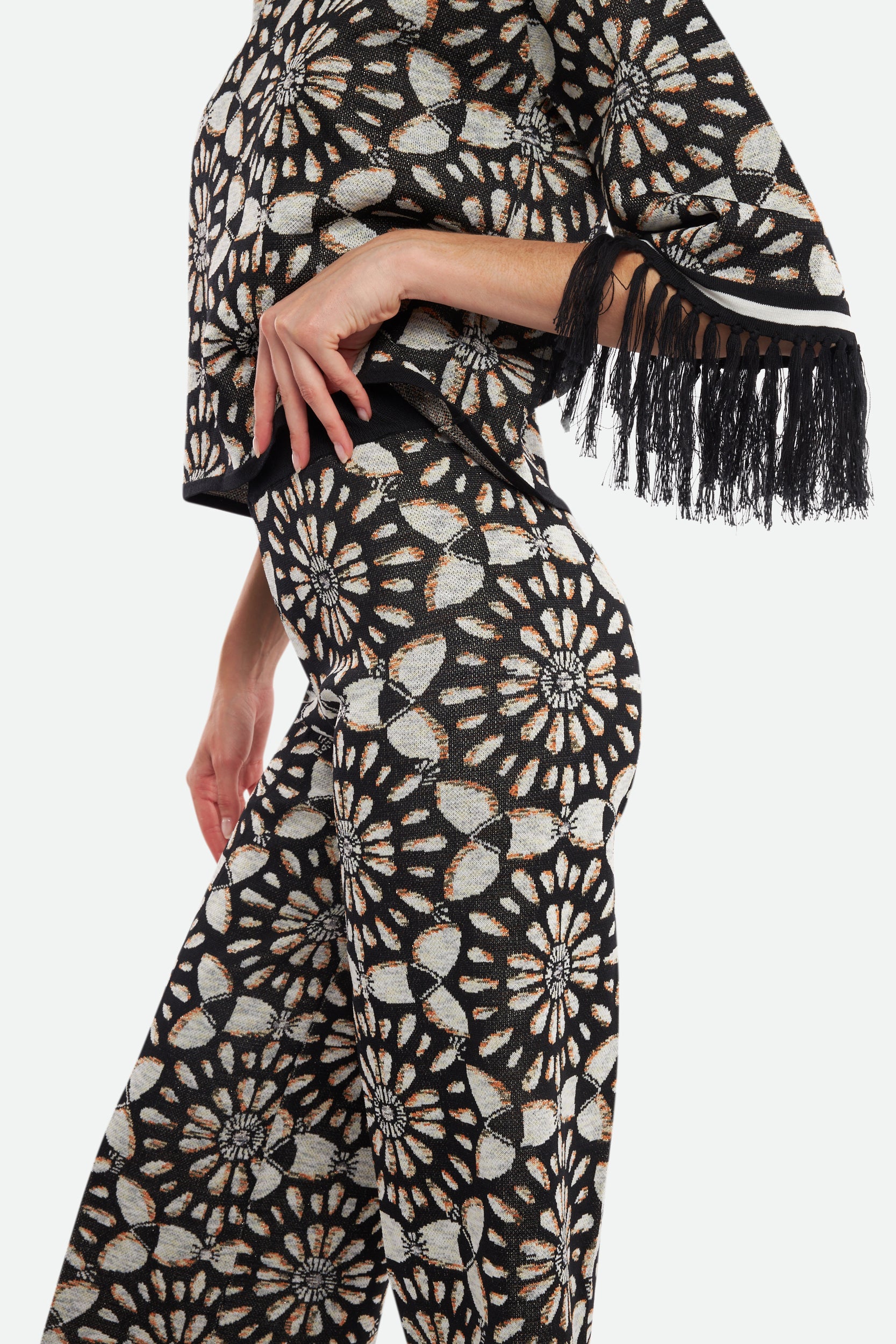 Schwarz Jacquard-Hose von Twinset