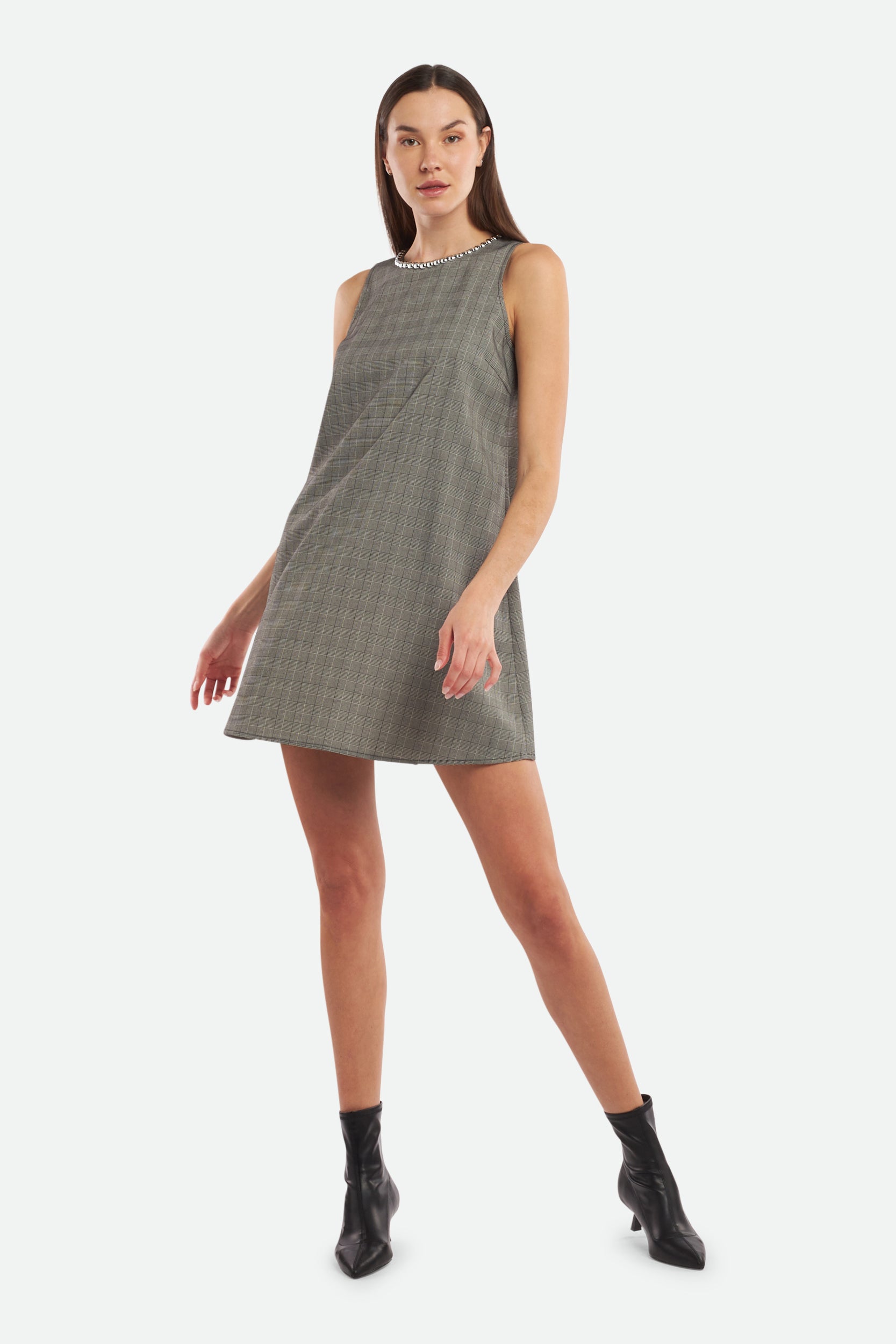 Graues Twinset Grau Kleid