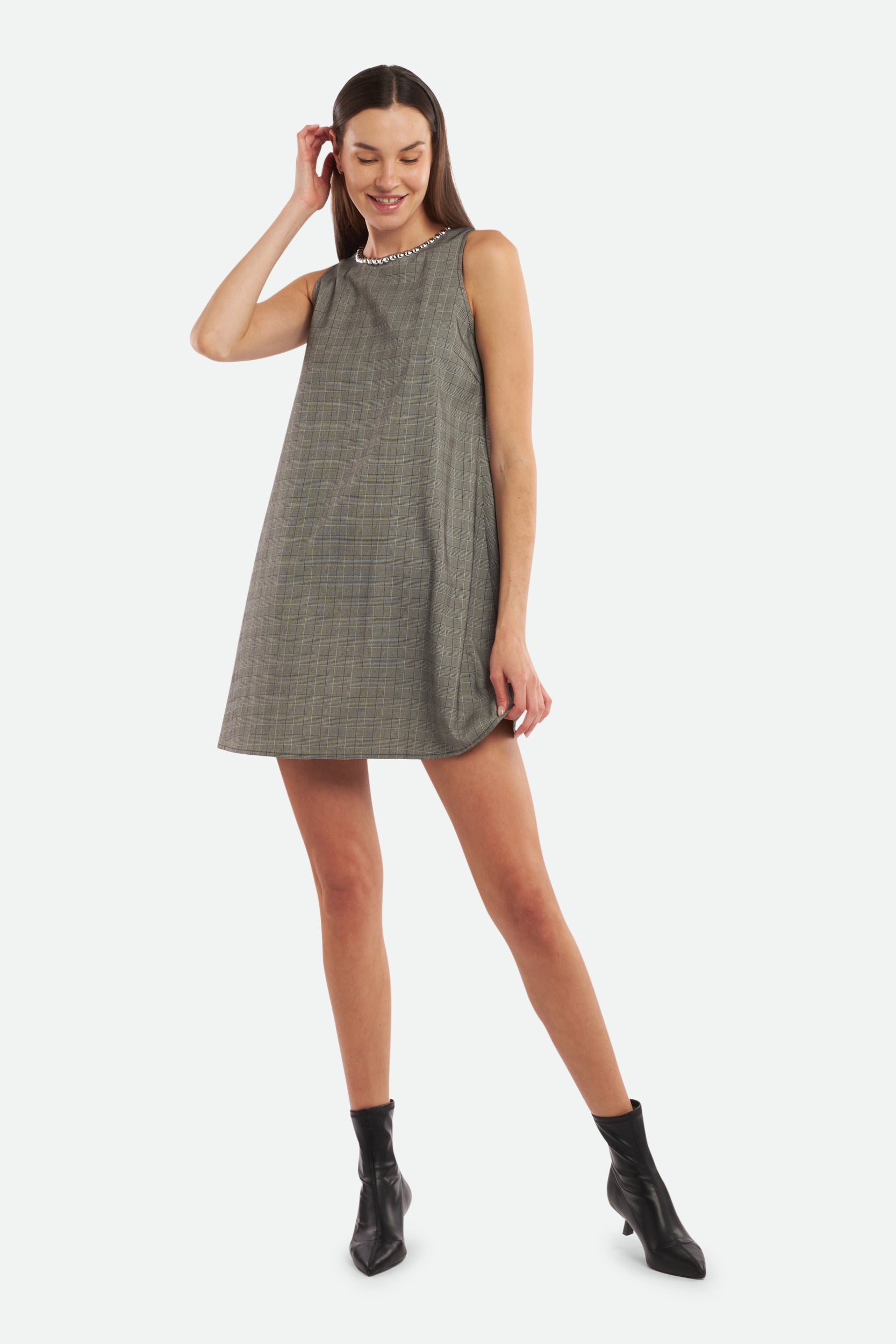 Graues Twinset Grau Kleid
