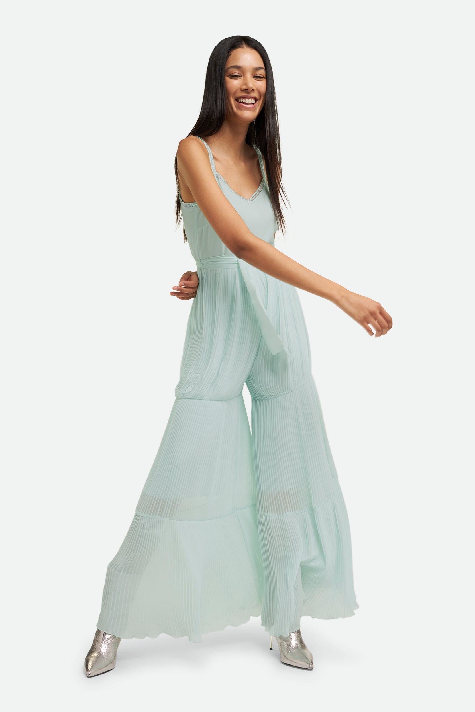 Langer hellblauer Trainingsanzug Twinset