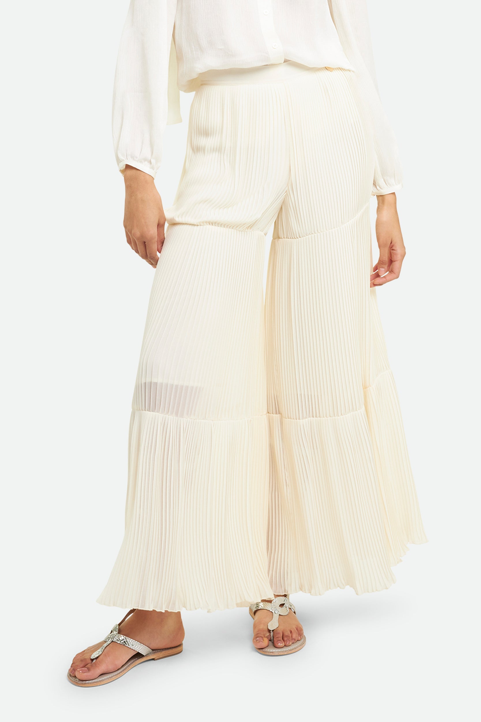 Weiße Georgette-Hose Twinset