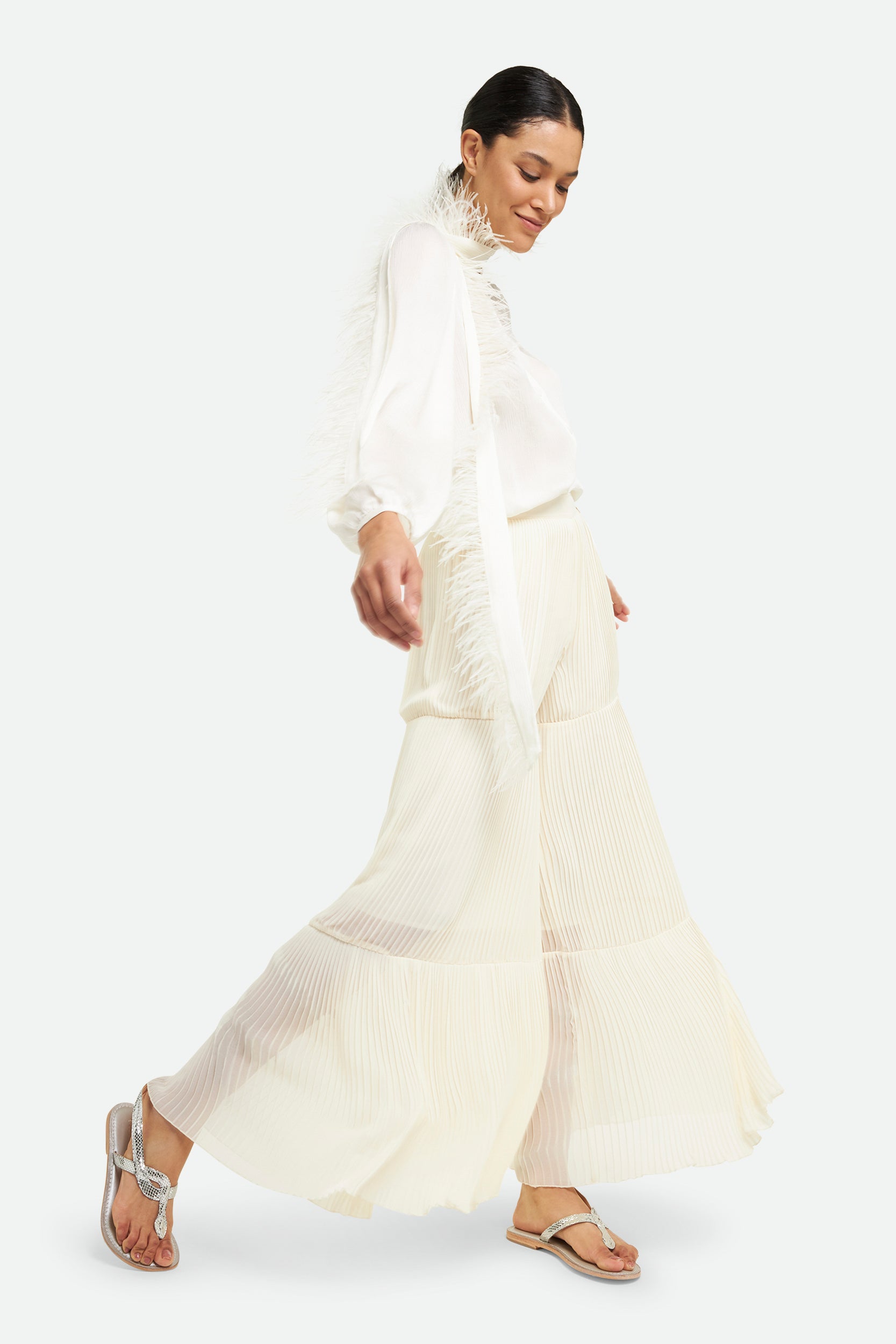 Weiße Georgette-Hose Twinset