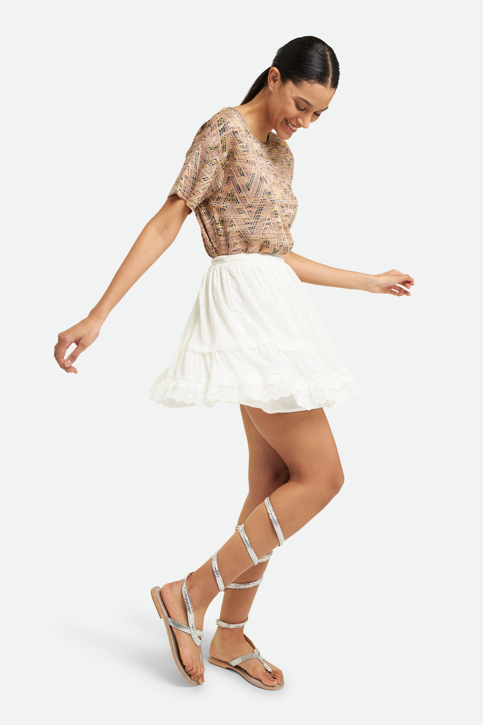 Weiße Rock Rock Twinset