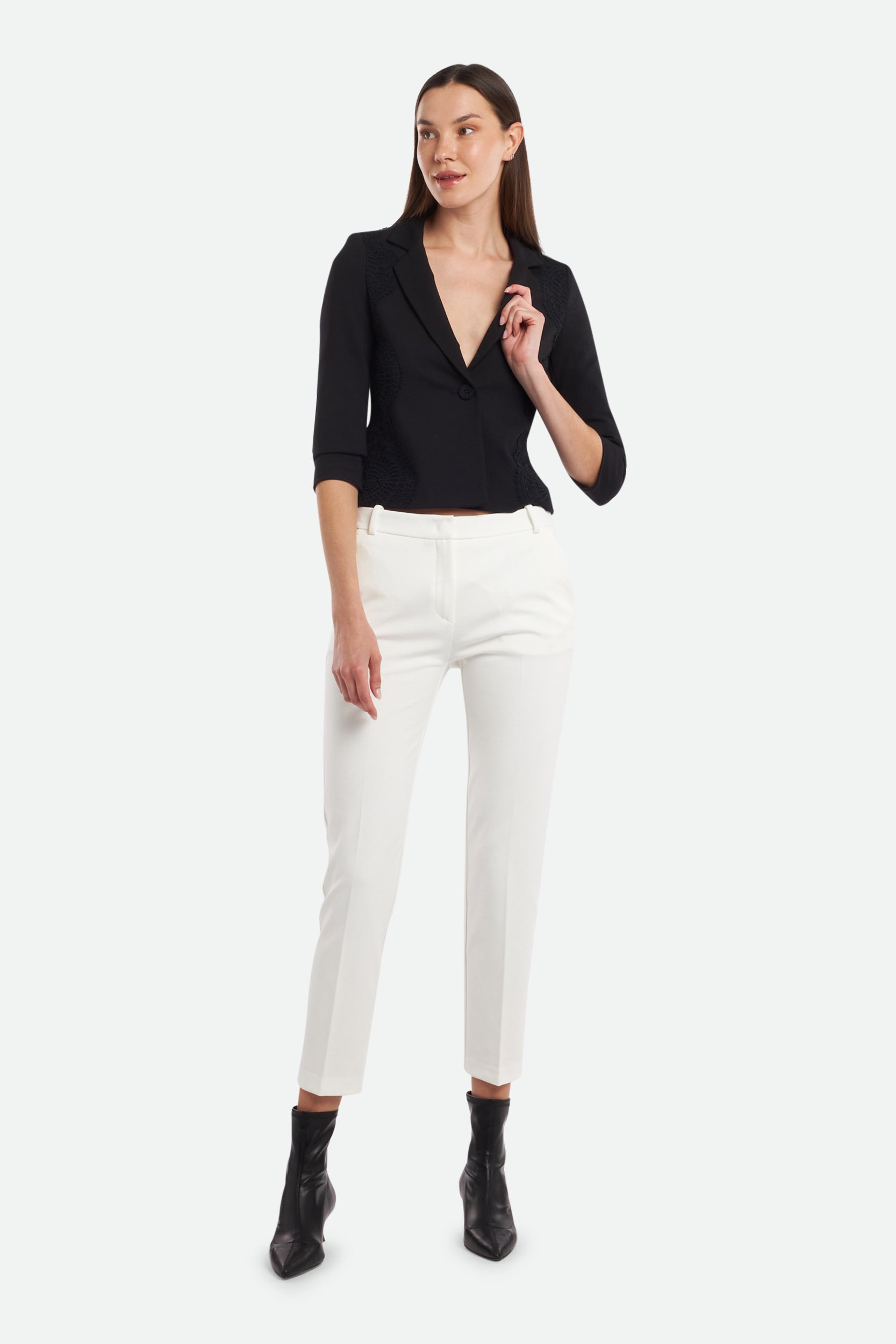 Schwarz Twinset -Jacke