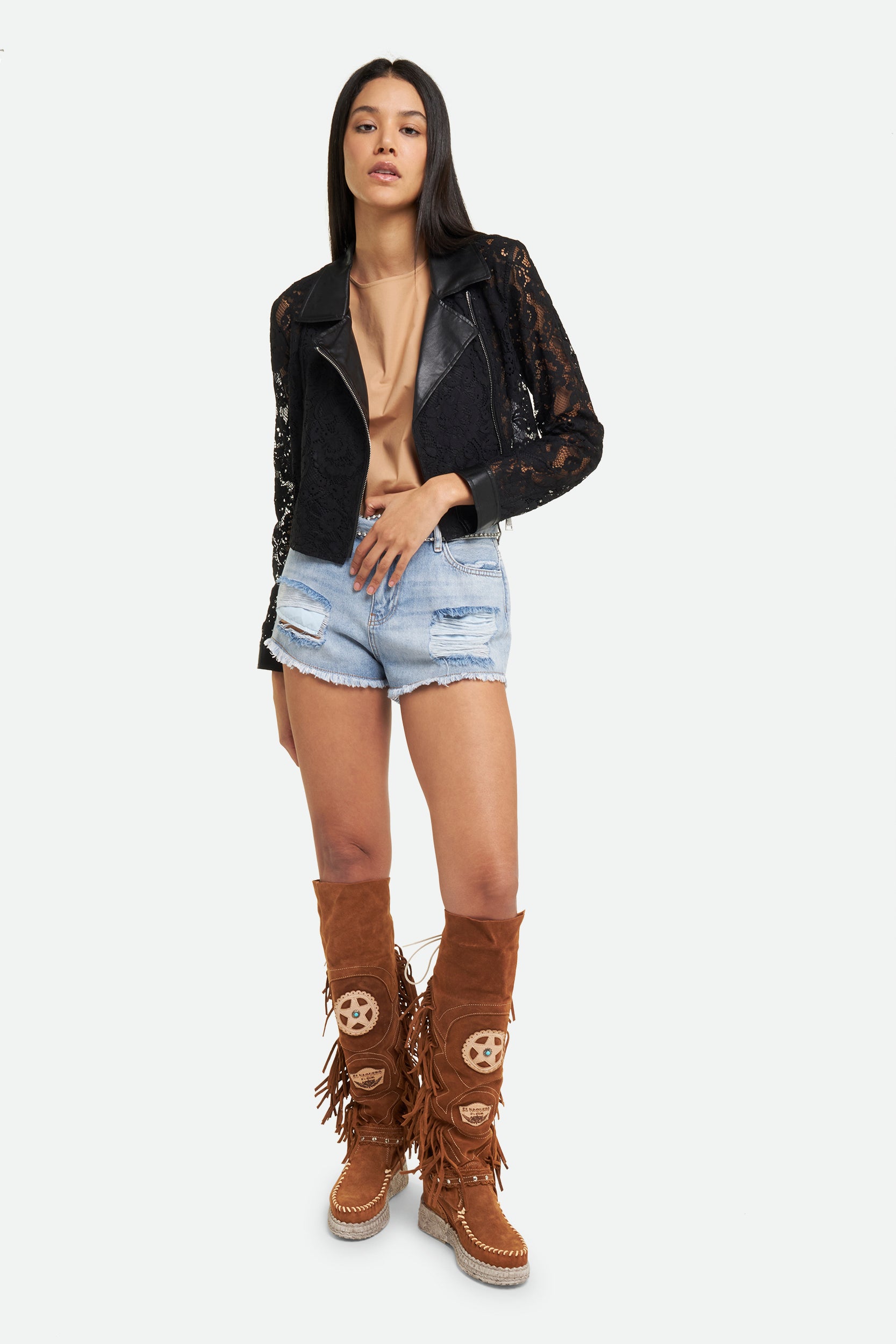 Twinset Shorts mit Strass Blau