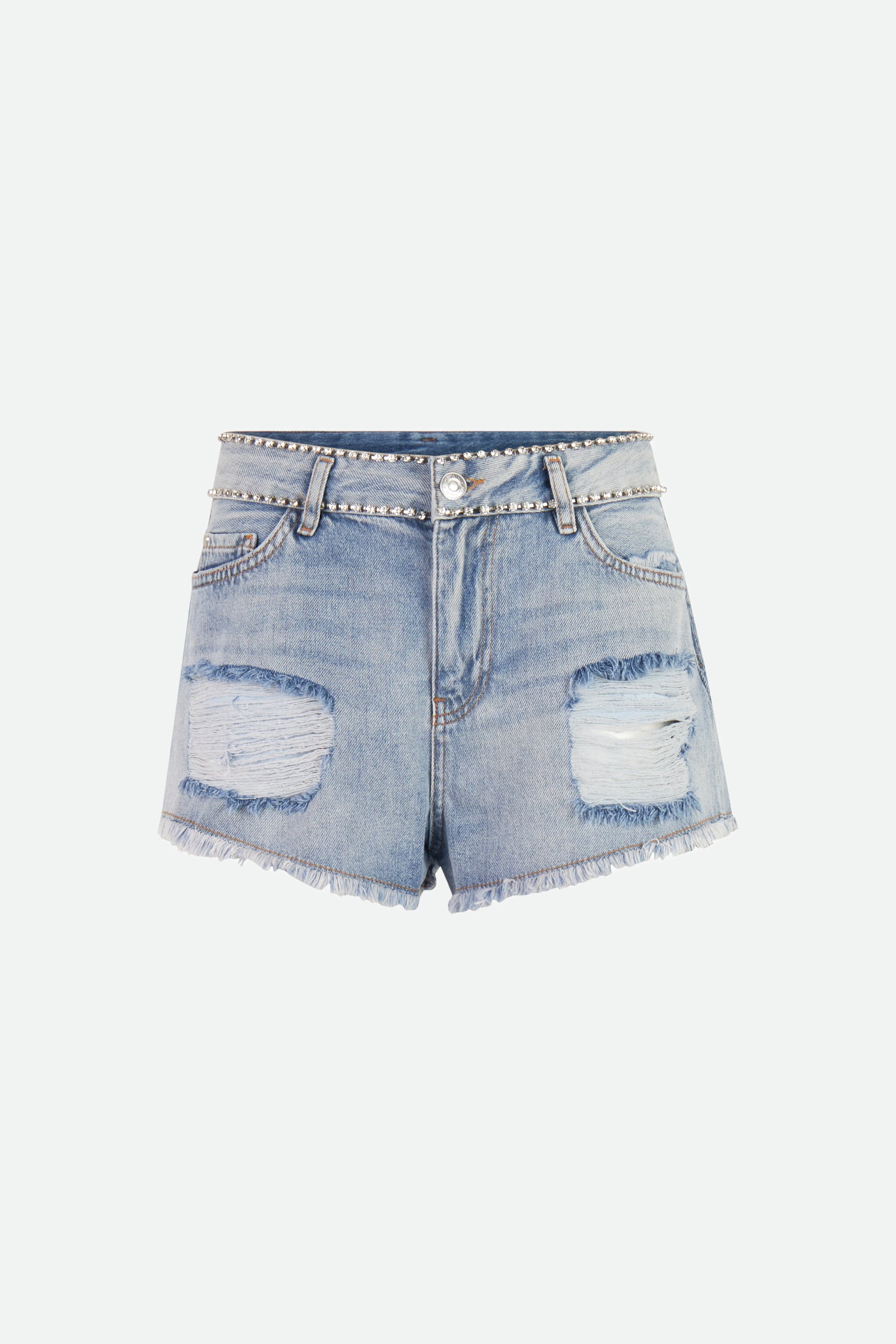 Twinset Shorts mit Strass Blau