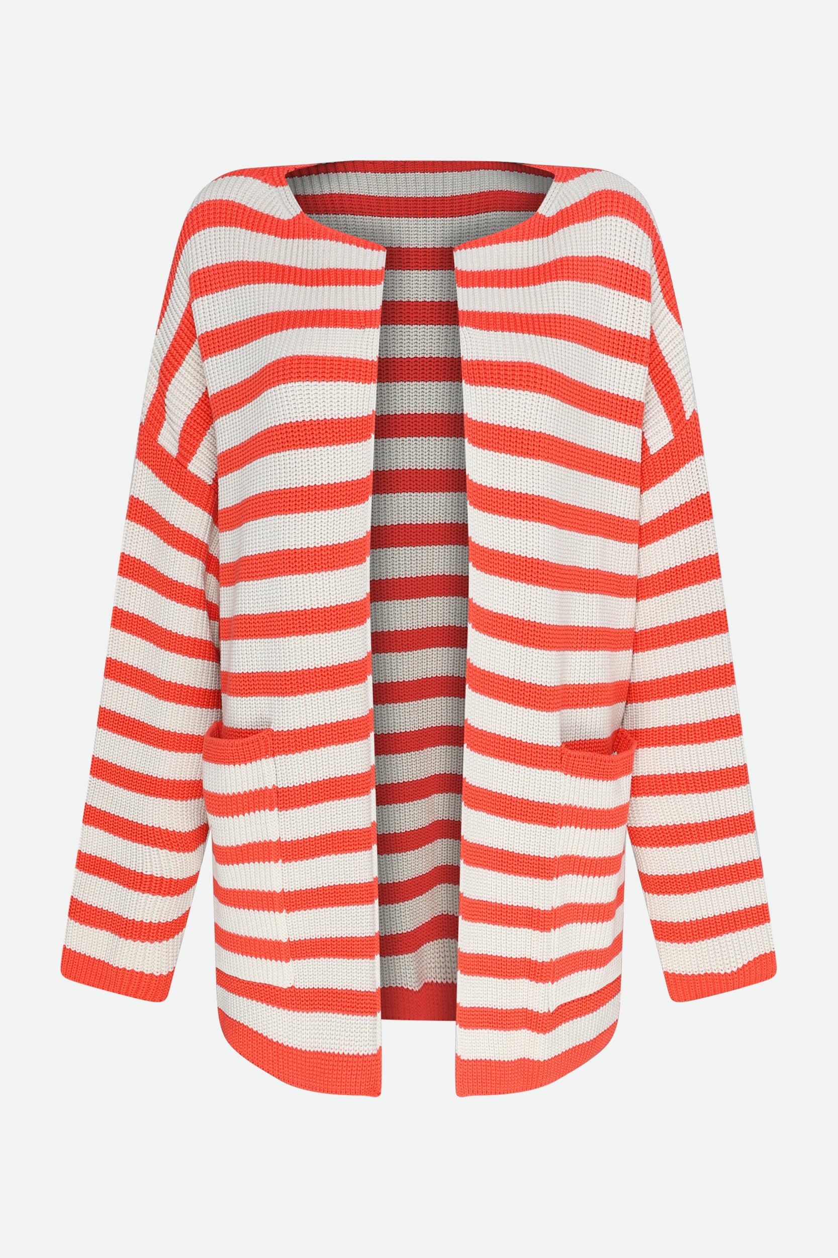 Mehrfarbig gestreifte Strickjacke von Alysi