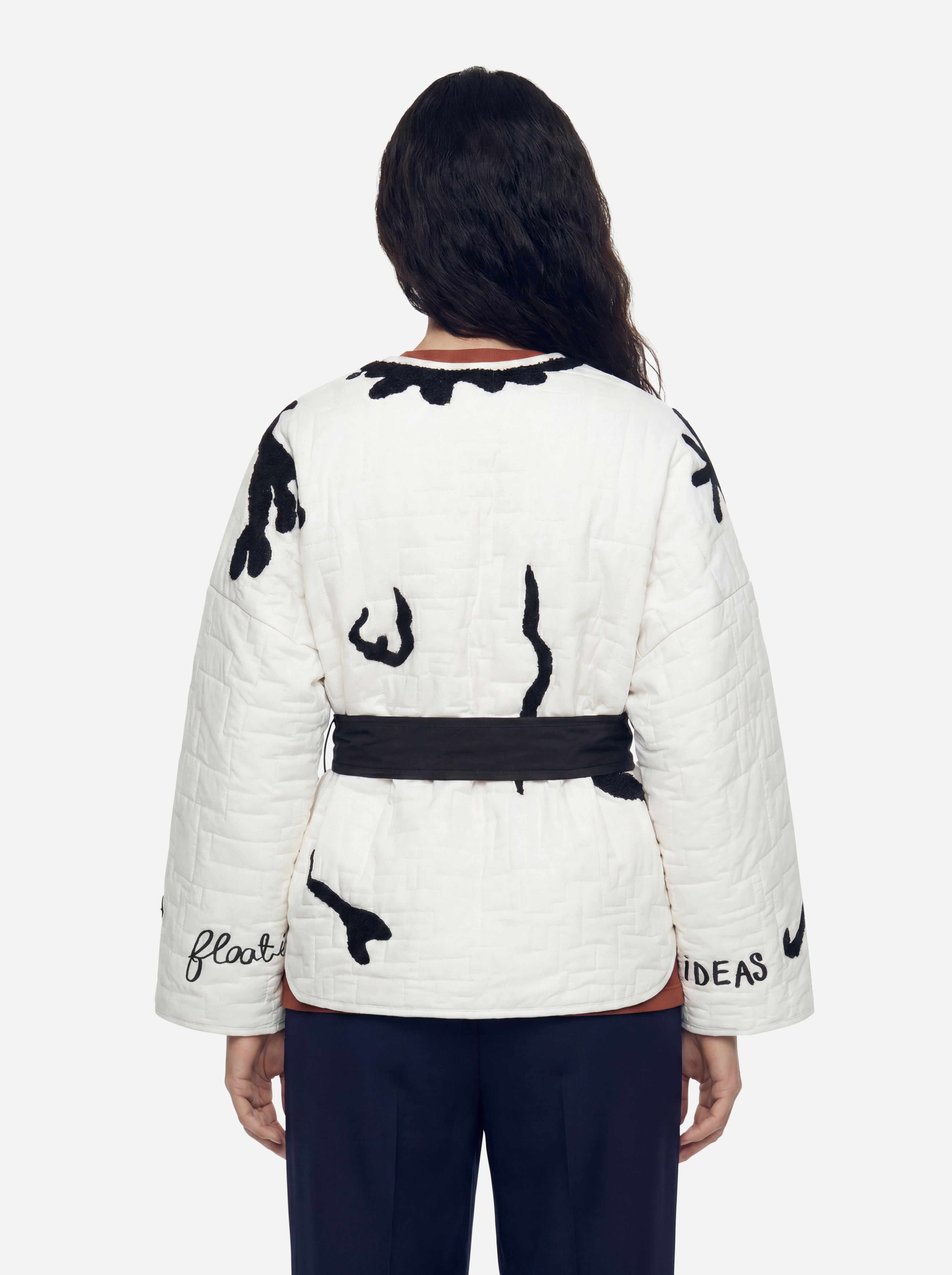 Weiße Kimono-Daunenjacke von Alysi