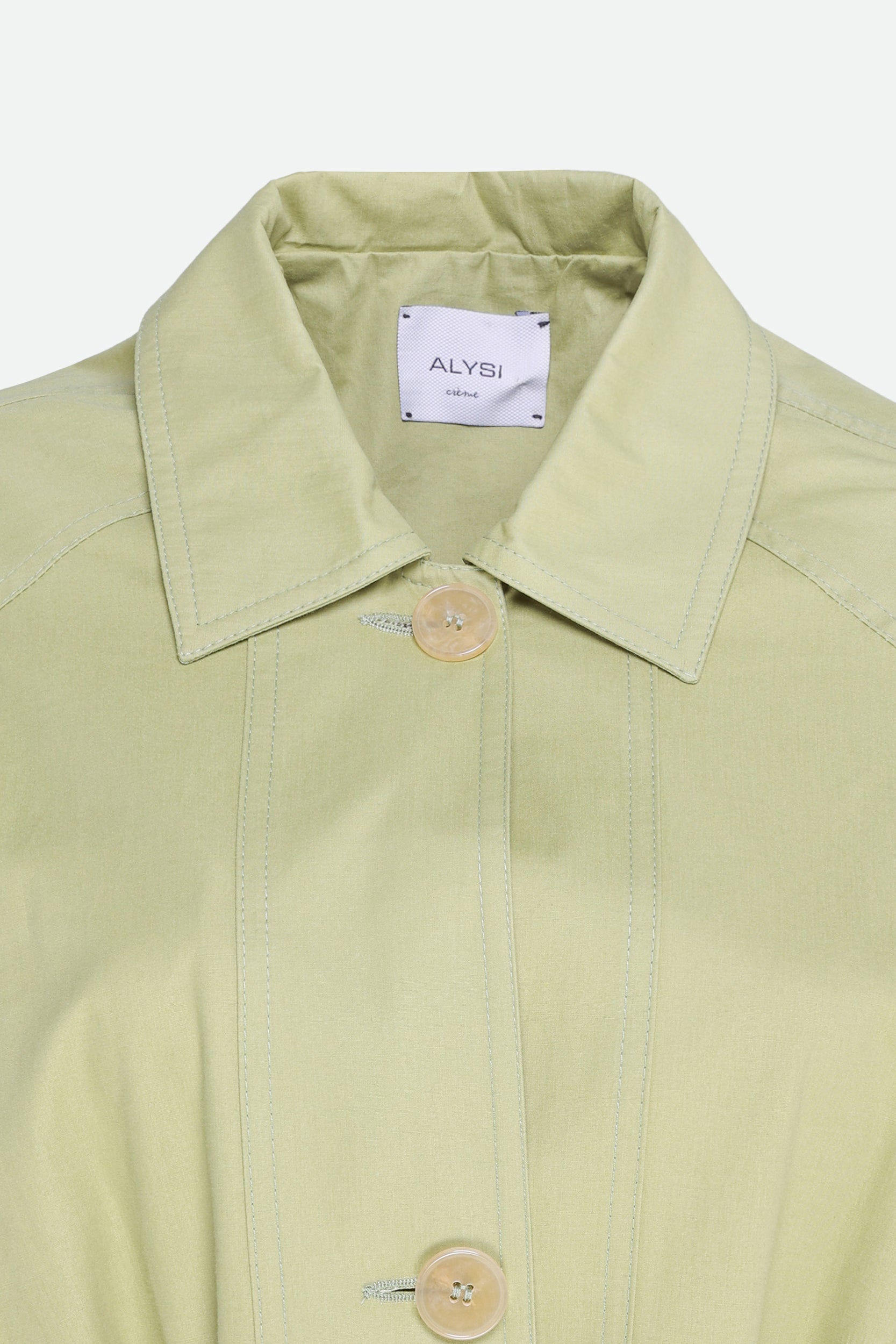 Alysi Olivgrüner Trenchcoat