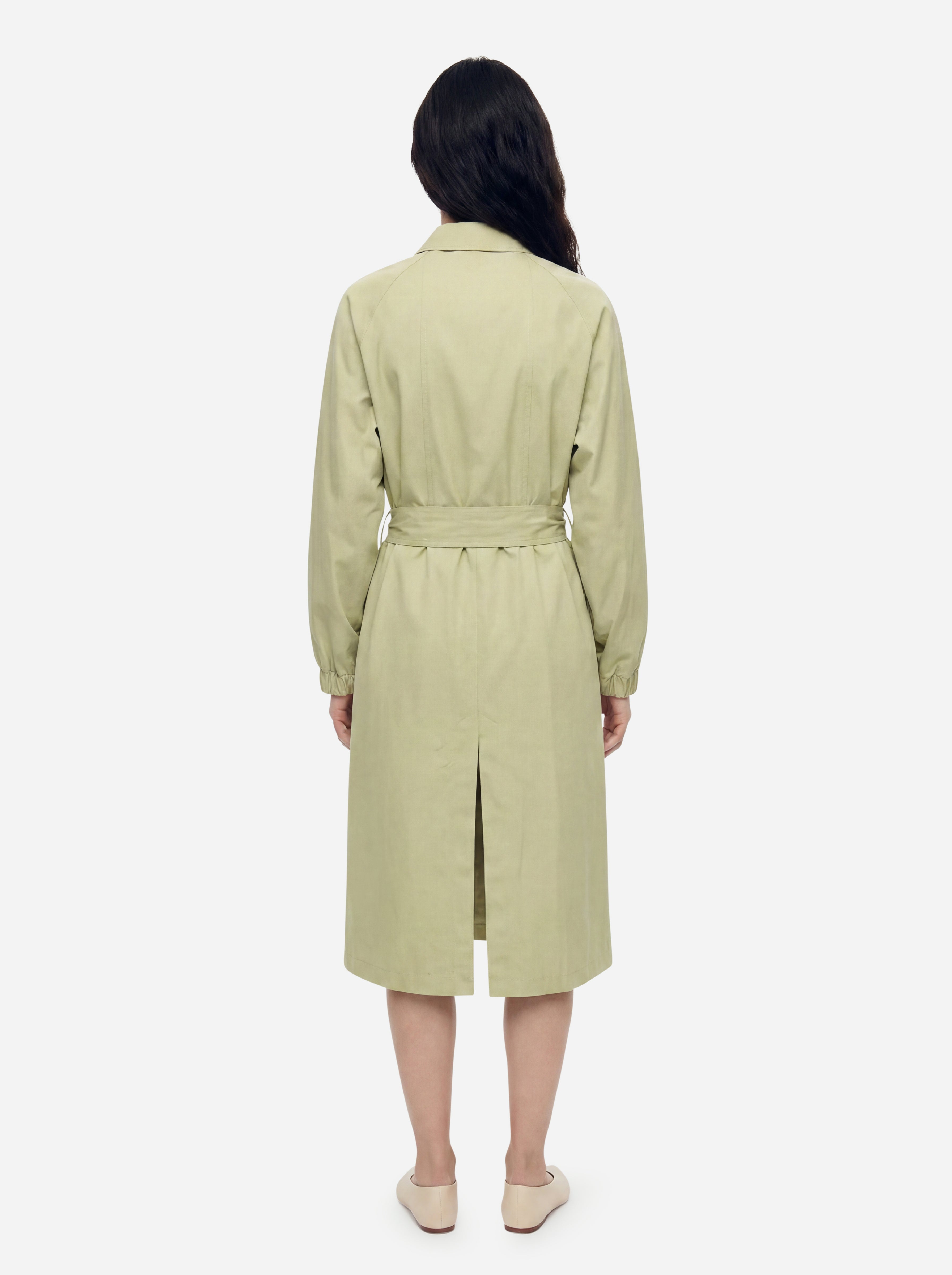 Alysi Olivgrüner Trenchcoat