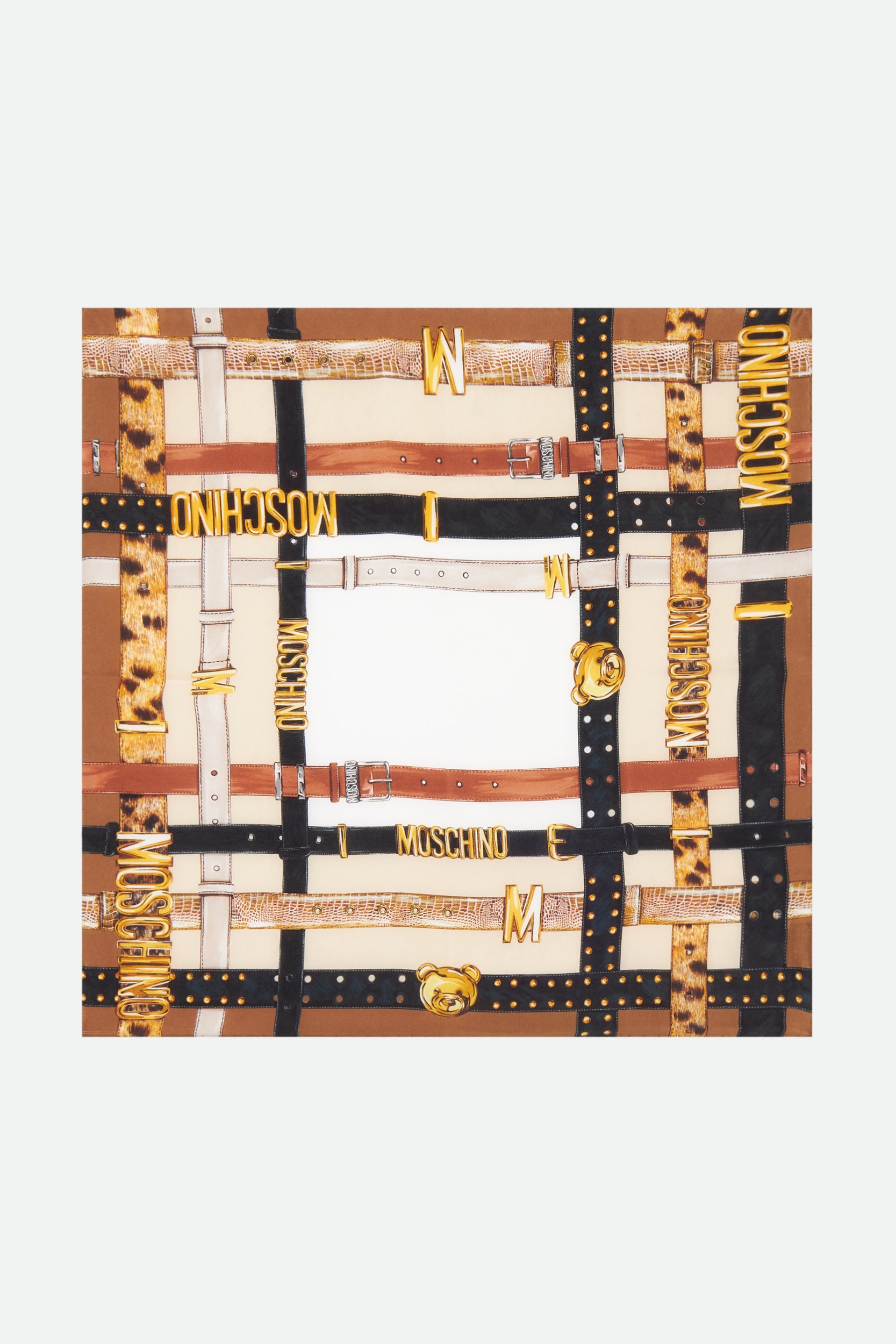 Moschino Clutch aus goldener Seide