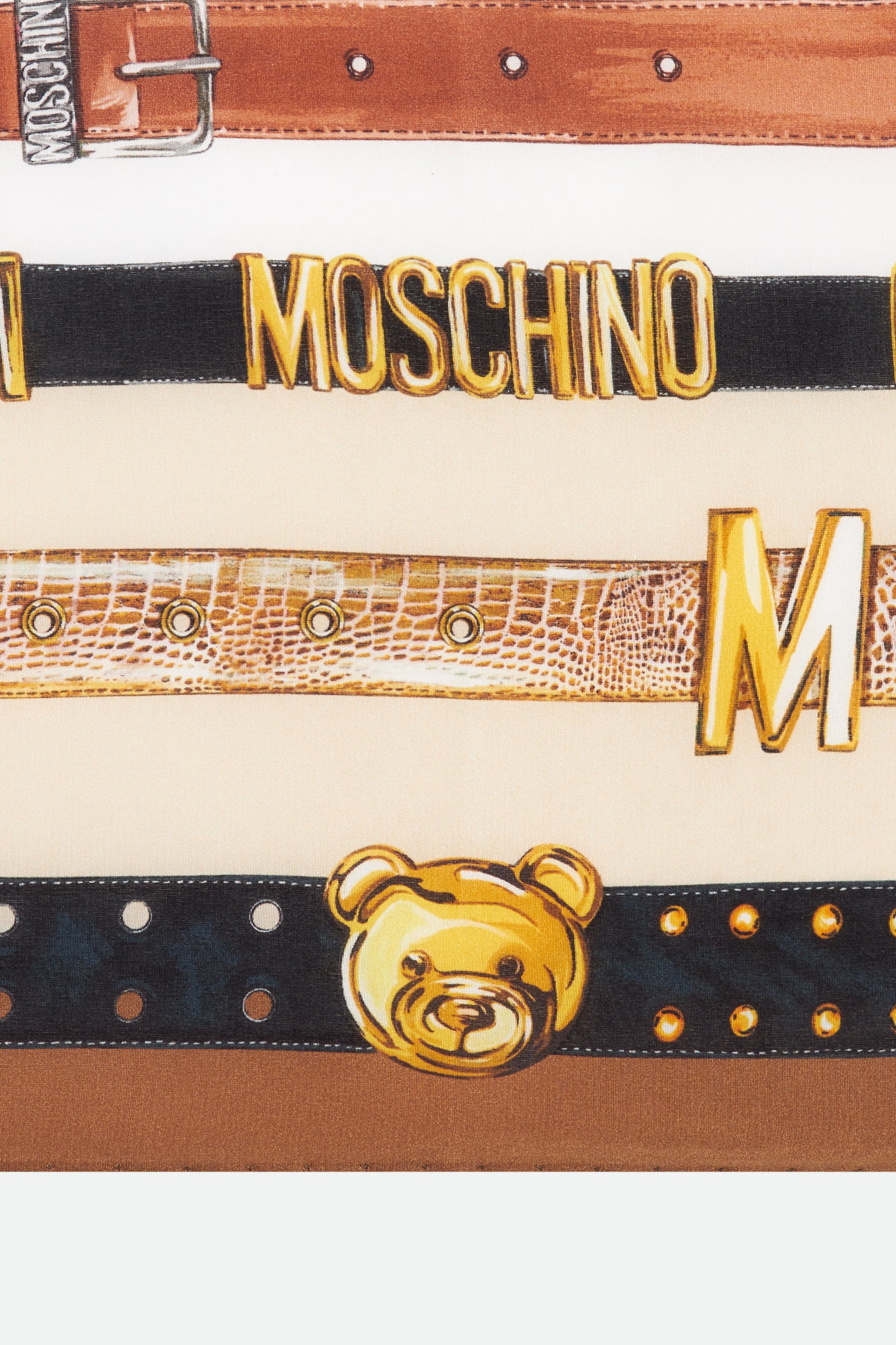 Moschino Clutch aus goldener Seide