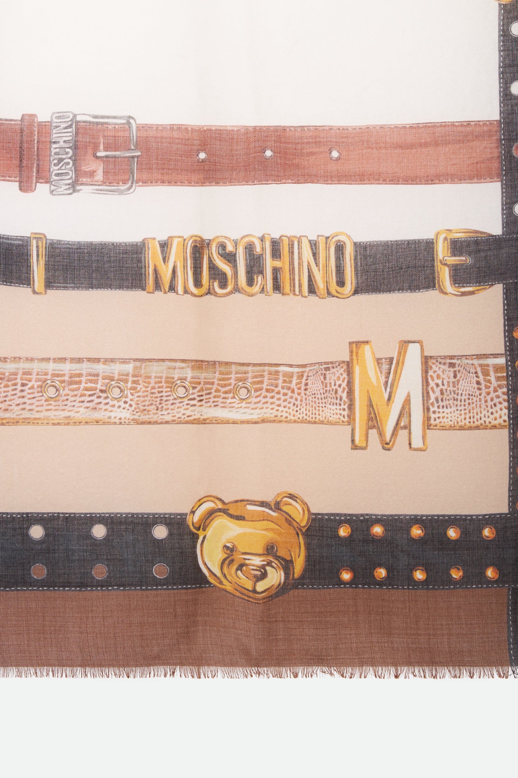 Moschino Beige Seidenschal