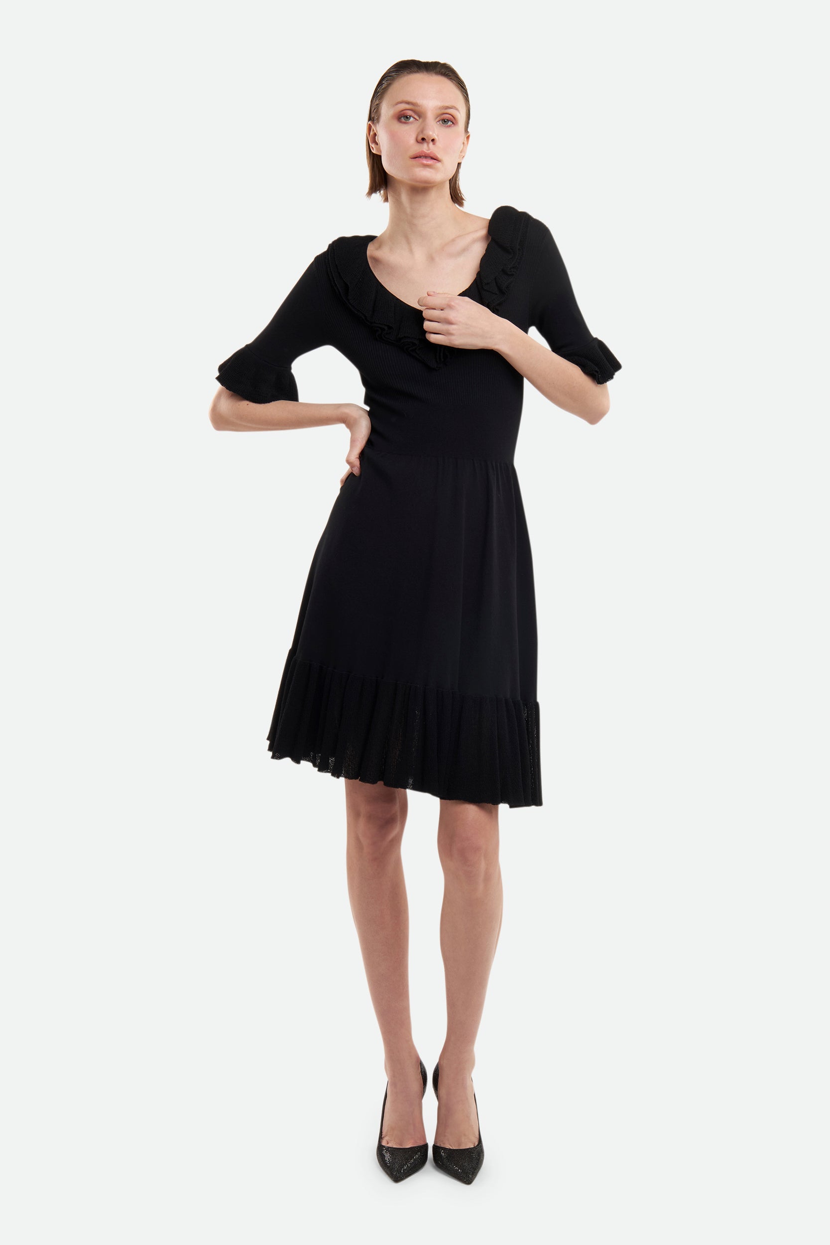 Pinko Schwarz Kleid