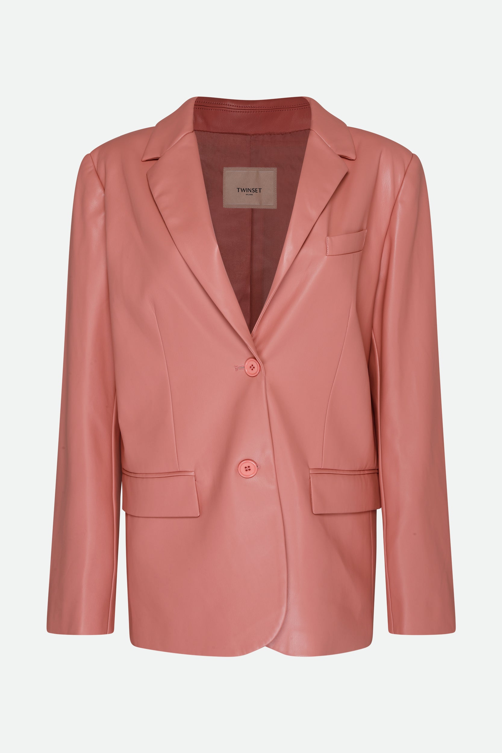 Twinset Blazer Lederoptik Rose