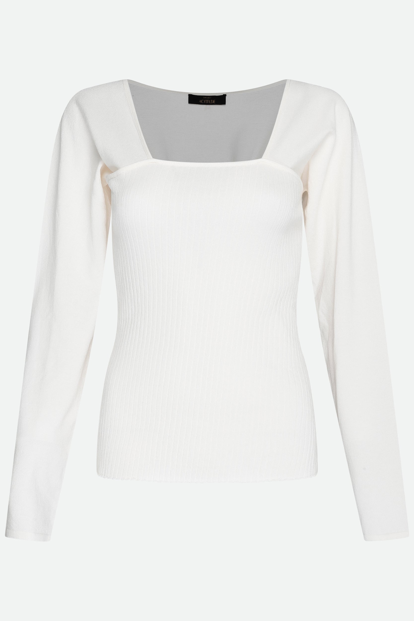 Twinset Strickpullover Weiße mit Schleife