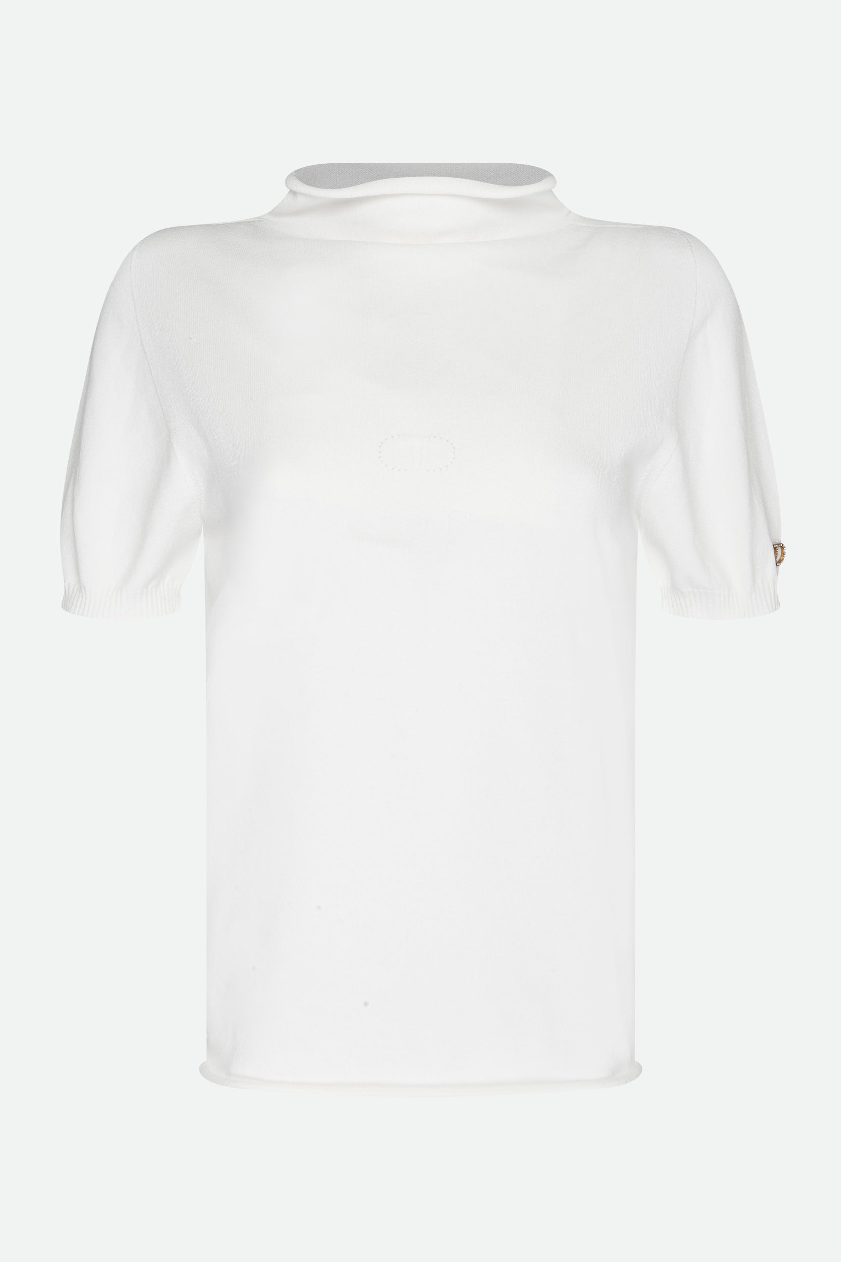 Twinset Pullover mit Stehkragen Weiße