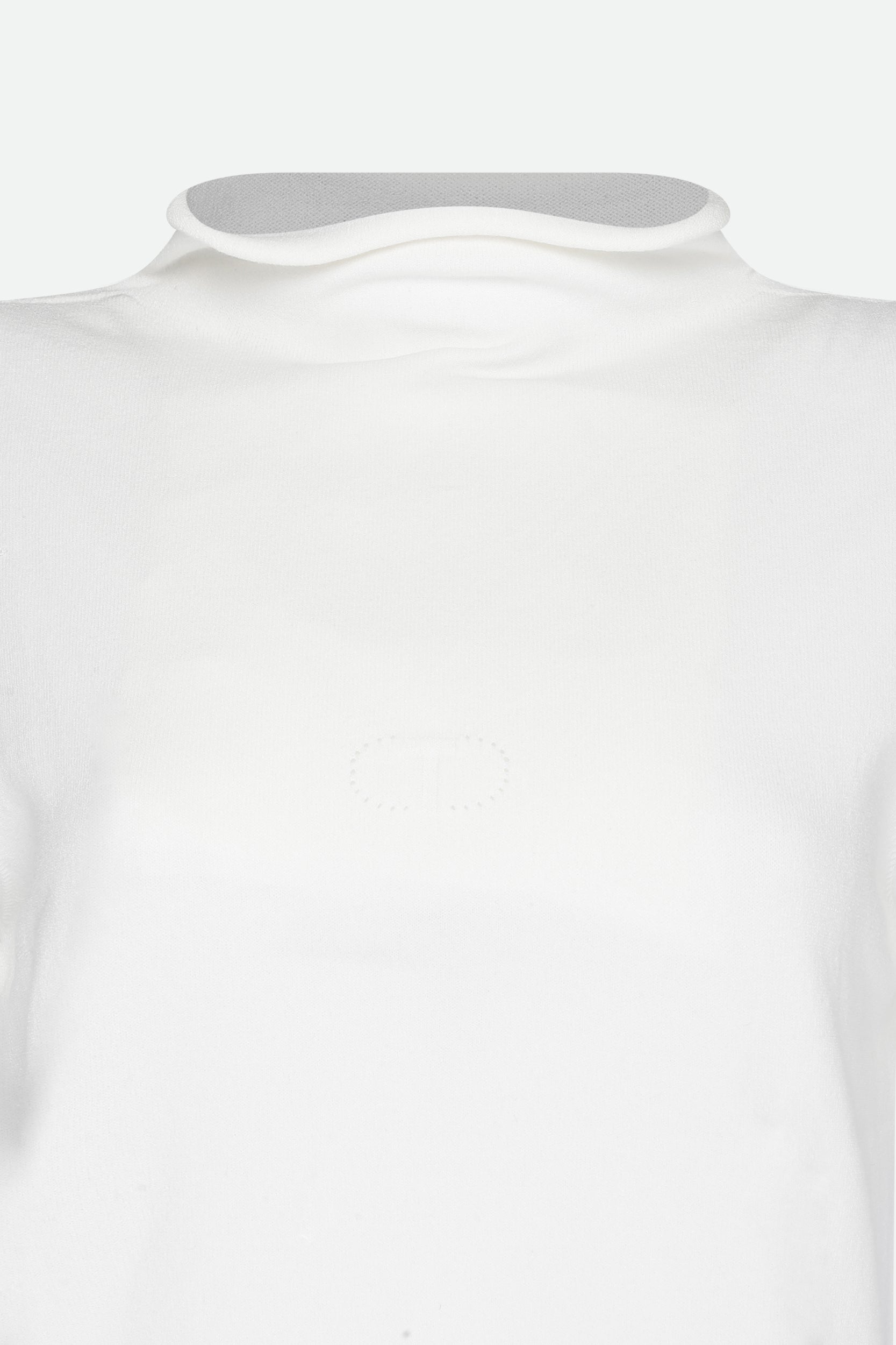 Twinset Pullover mit Stehkragen Weiße