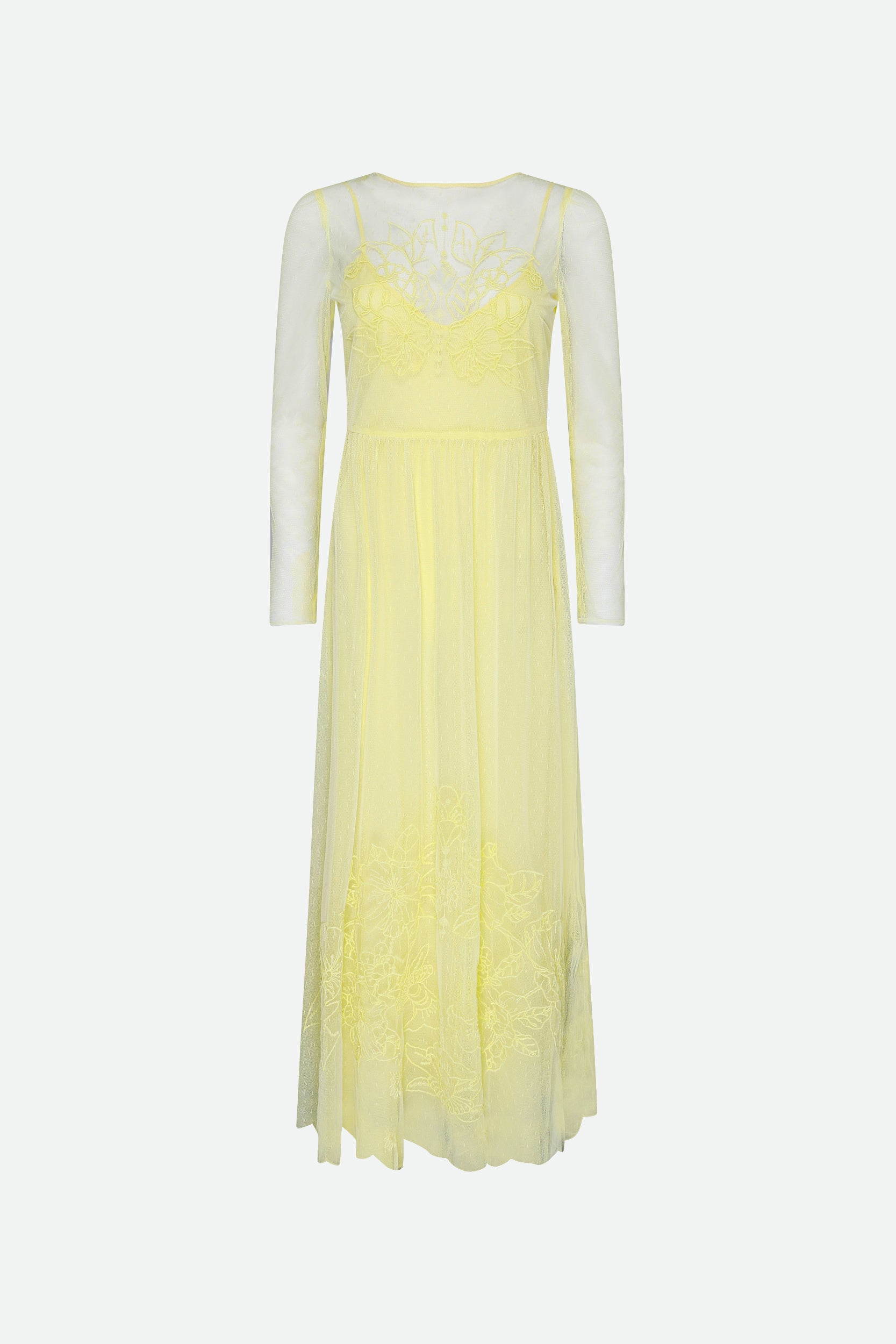 Twinset Besticktes Kleid Gelbe