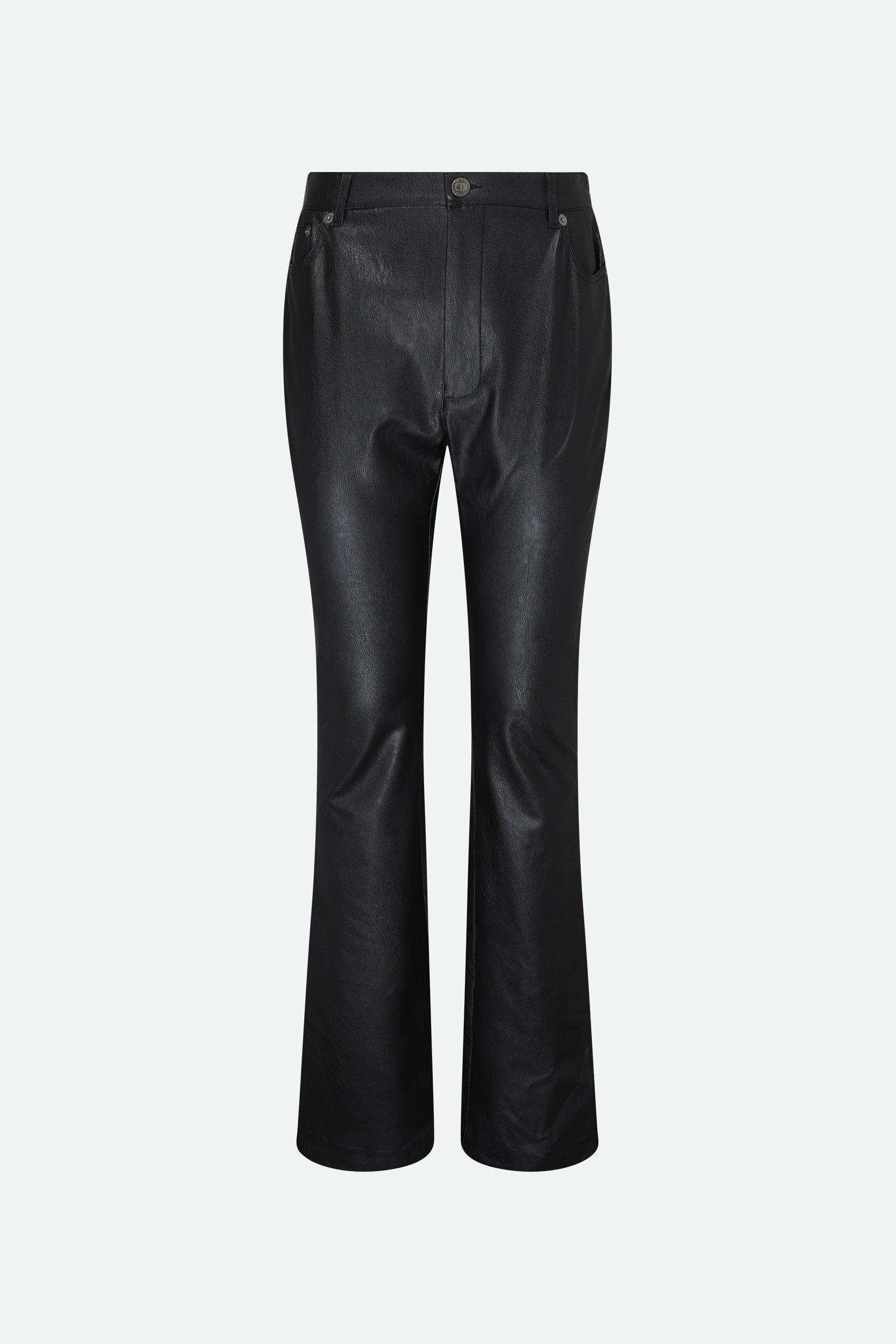 Twinset Lederlook-Hose Schwarz
