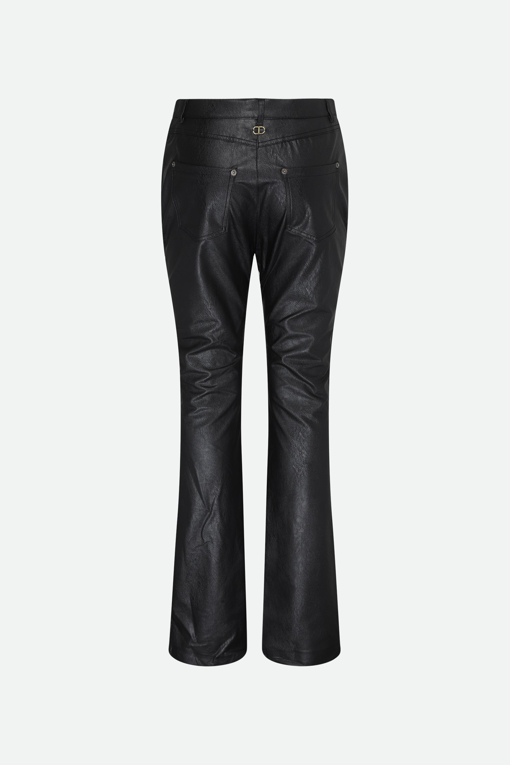 Twinset Lederlook-Hose Schwarz