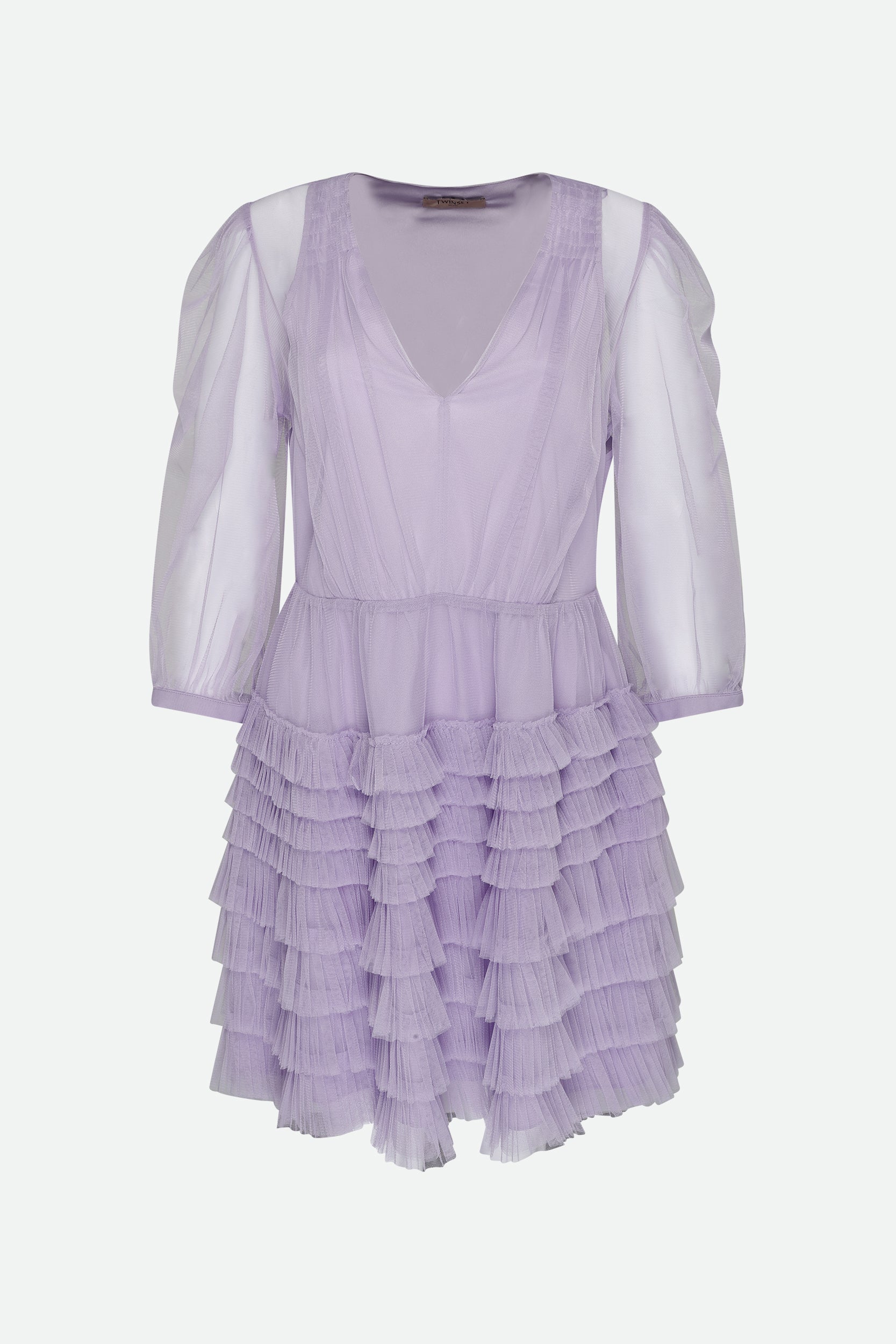 Twinset Kleid aus lila Tüll