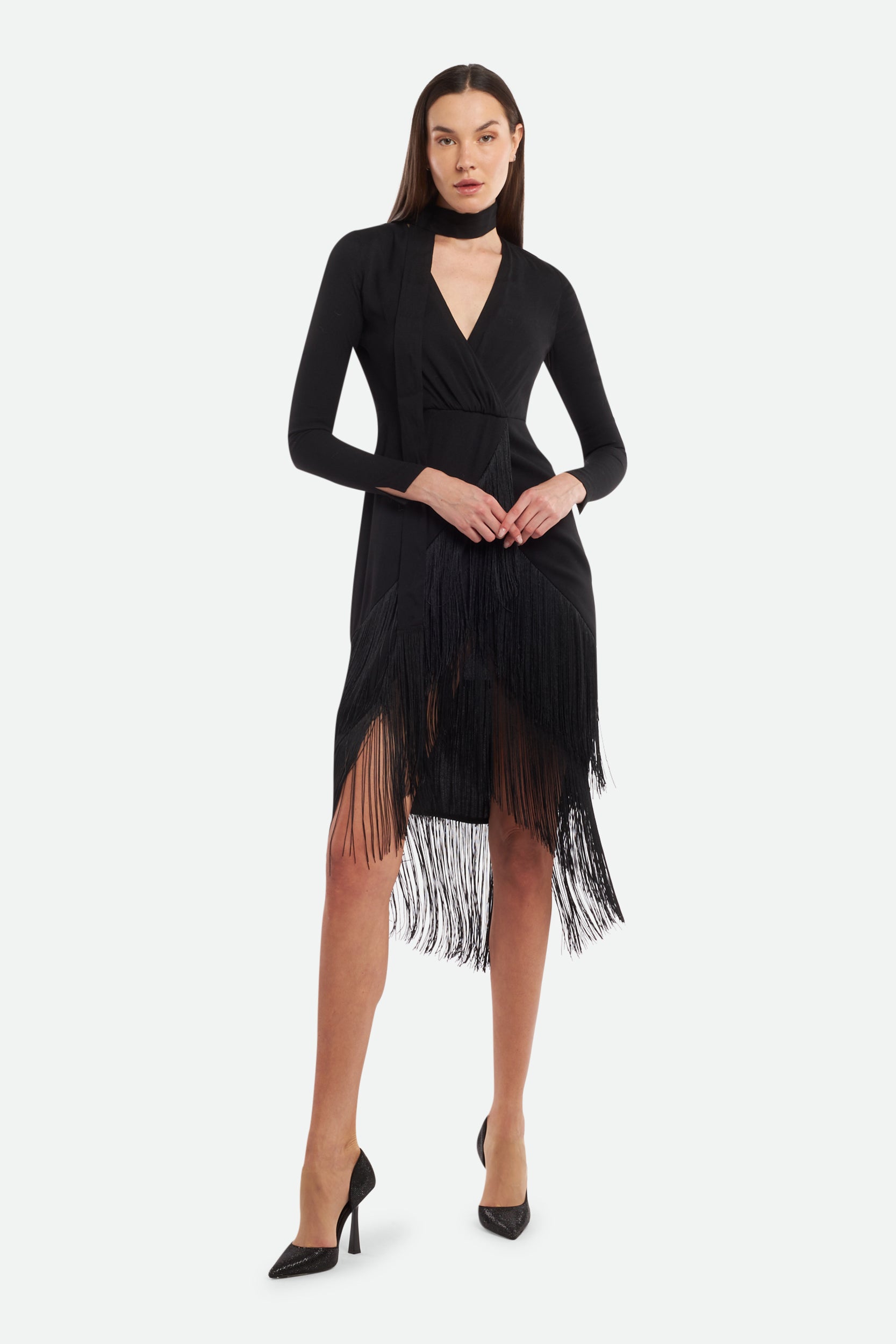 Twinset Langes Schwarz Kleid