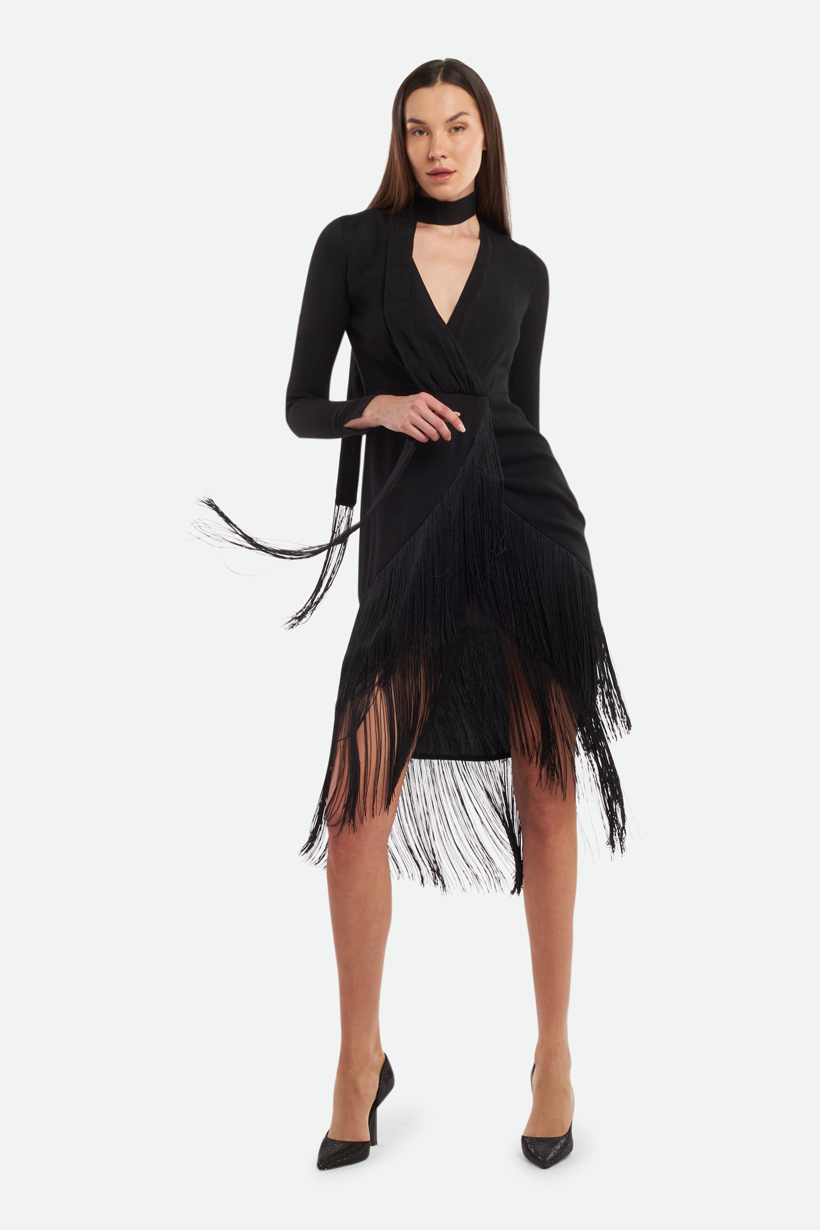 Twinset Langes Schwarz Kleid